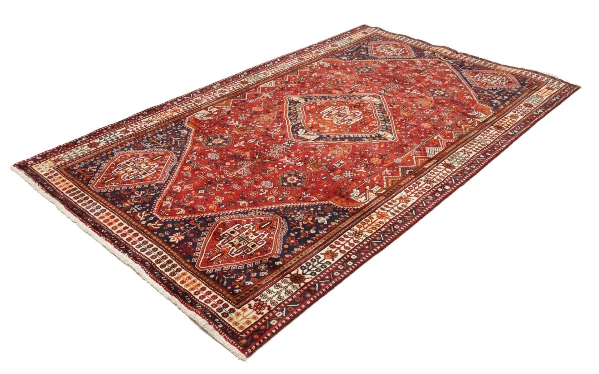 Shiraz Perserteppich 163 × 258 cm aus Wolle, handgeknüpft