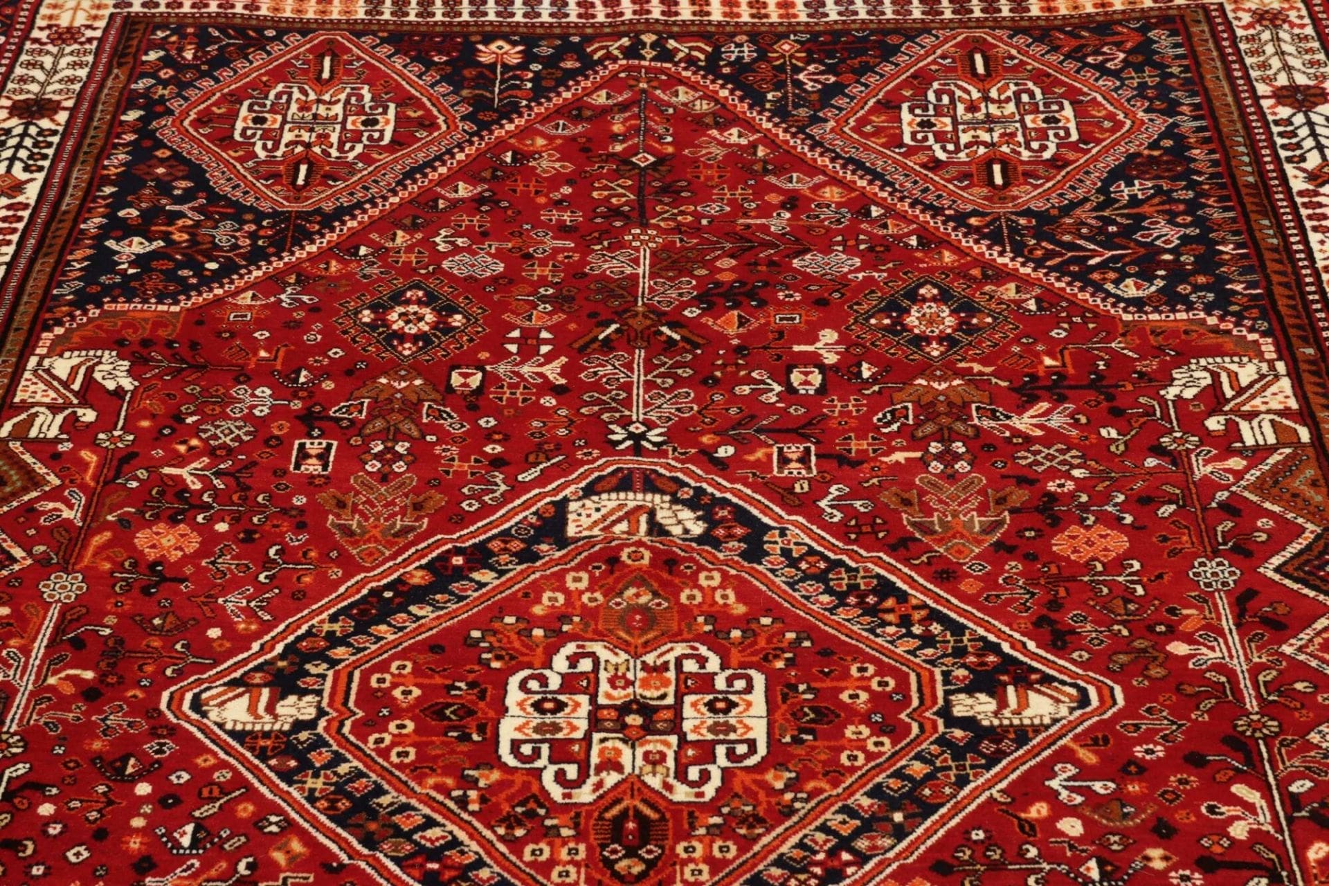 Shiraz Perserteppich 163 × 258 cm aus Wolle, handgeknüpft