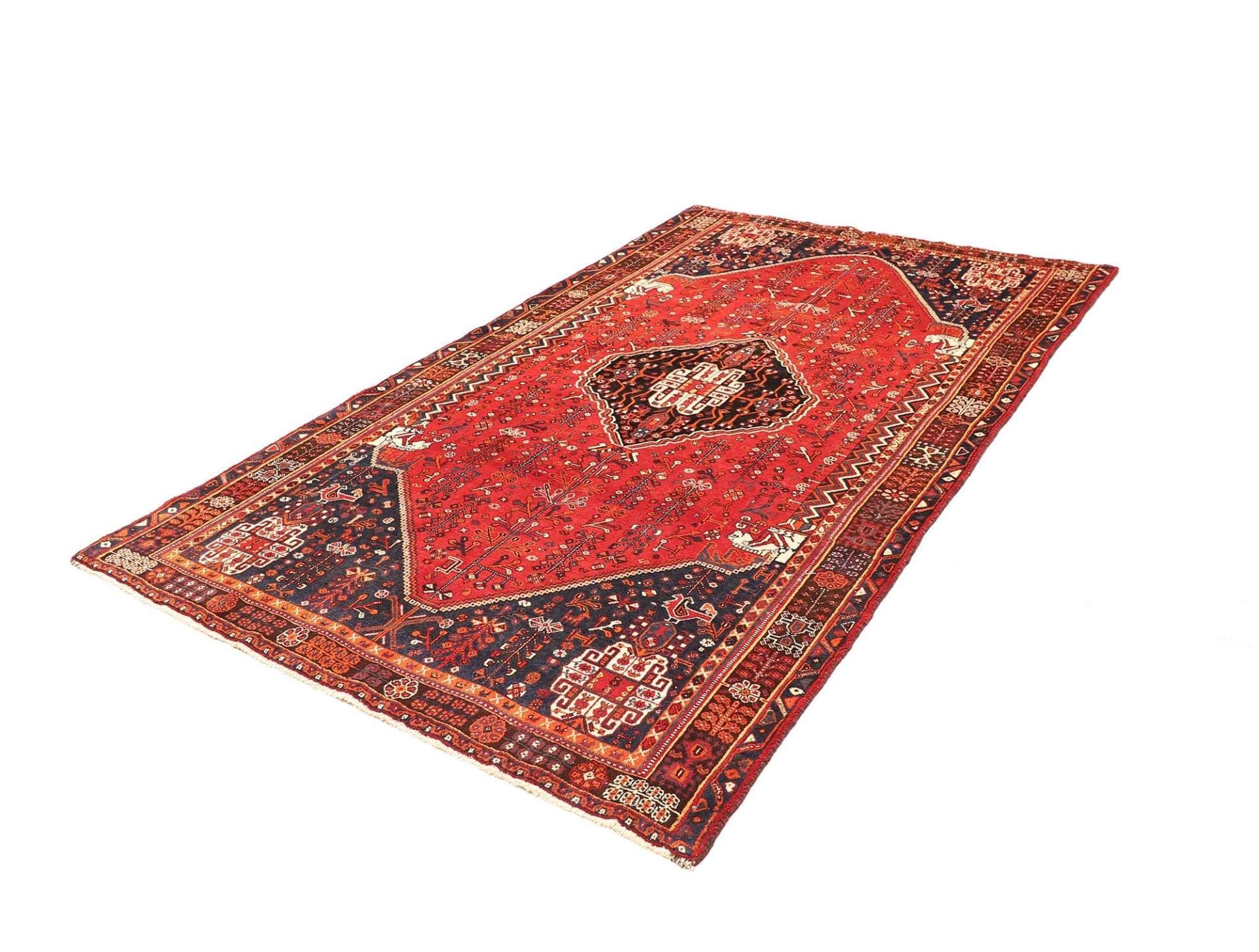 Handgeknüpfter Shiraz Perserteppich 163 × 260 cm