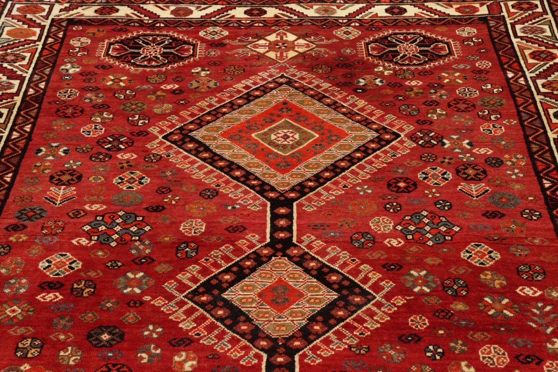 Handgeknüpfter Shiraz Perserteppich, 163 × 270 cm, Wolle
