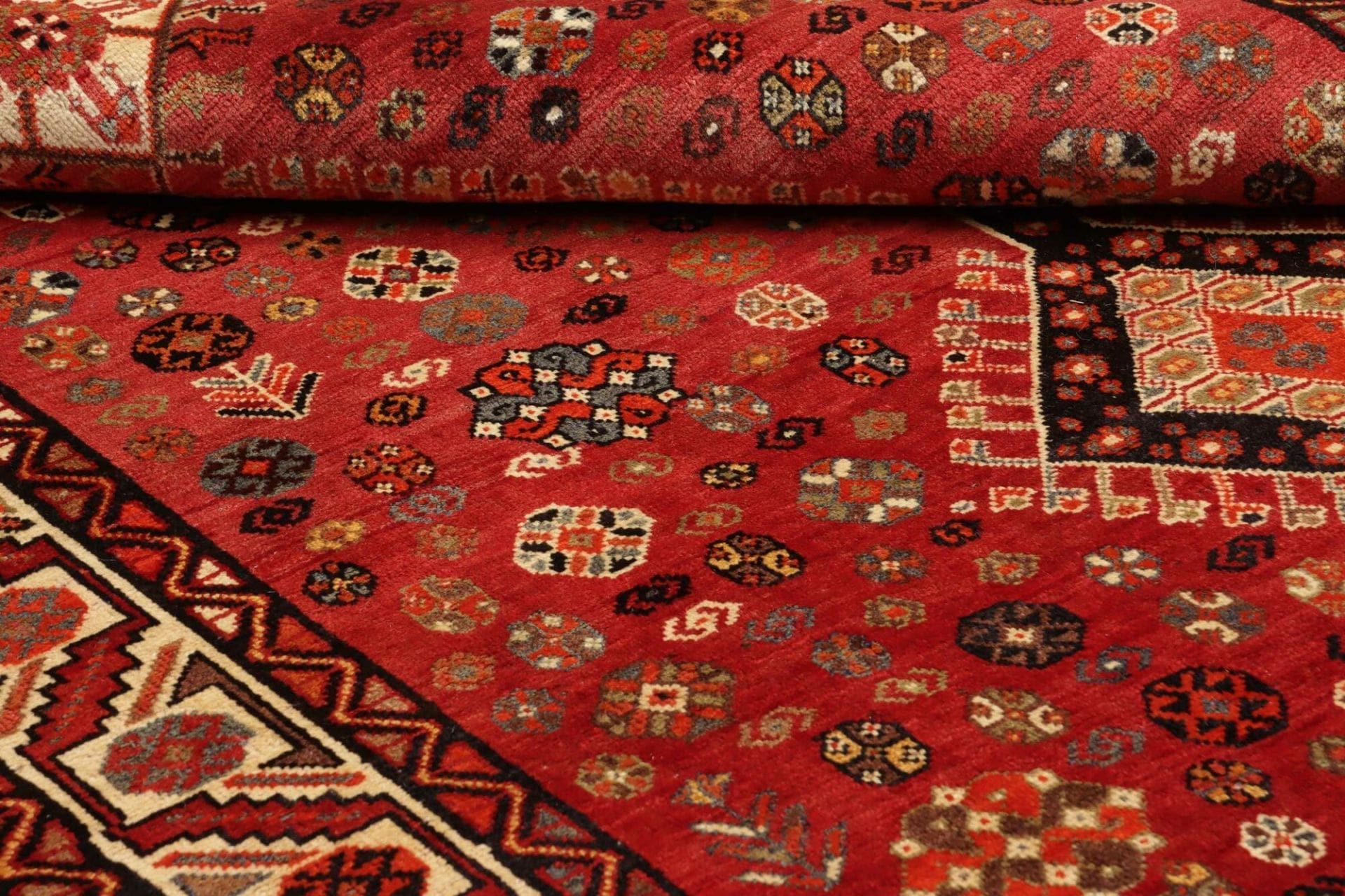 Handgeknüpfter Shiraz Perserteppich, 163 × 270 cm, Wolle