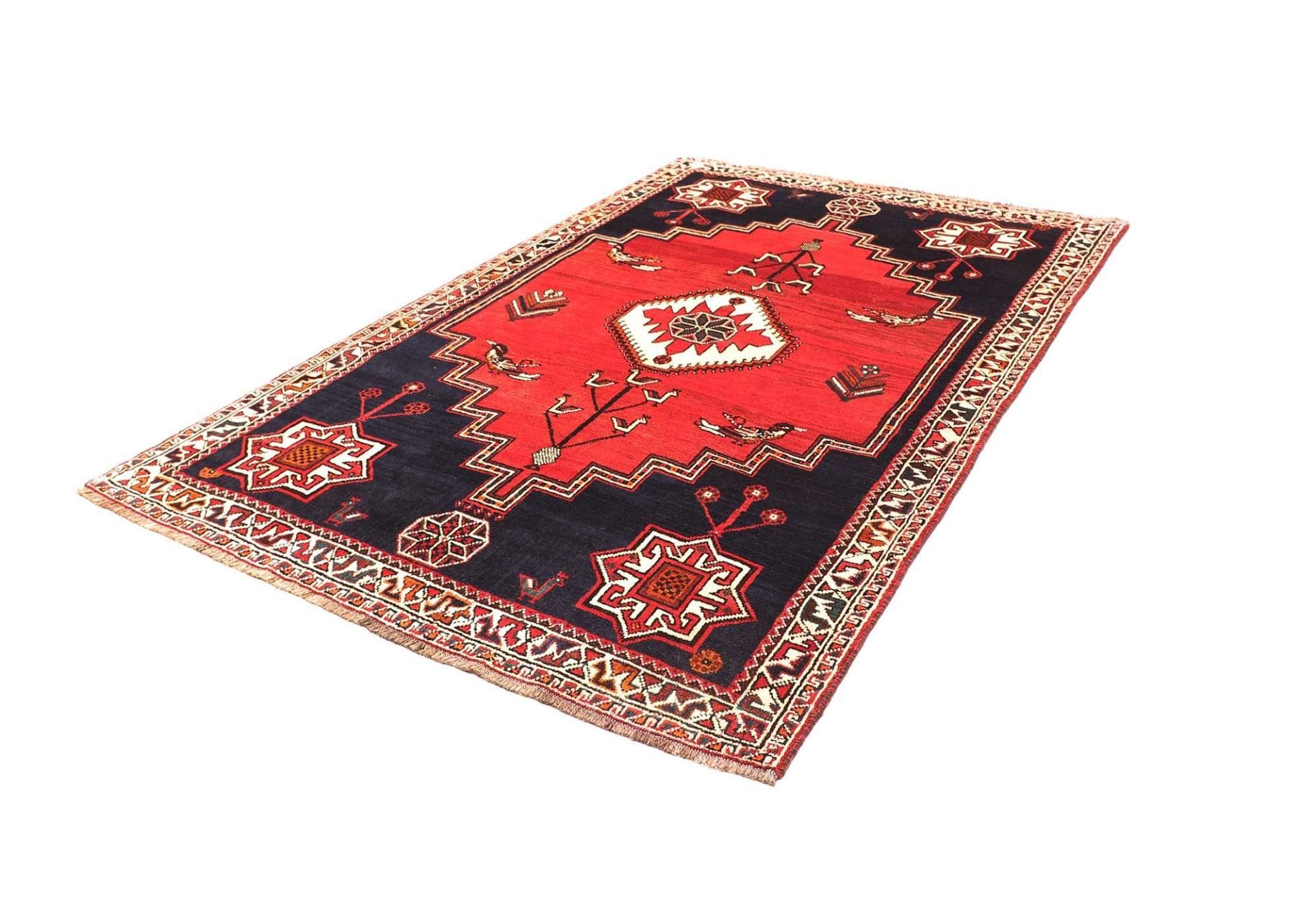 Handgeknüpfter Shiraz Perserteppich, 171 × 253 cm, Wolle