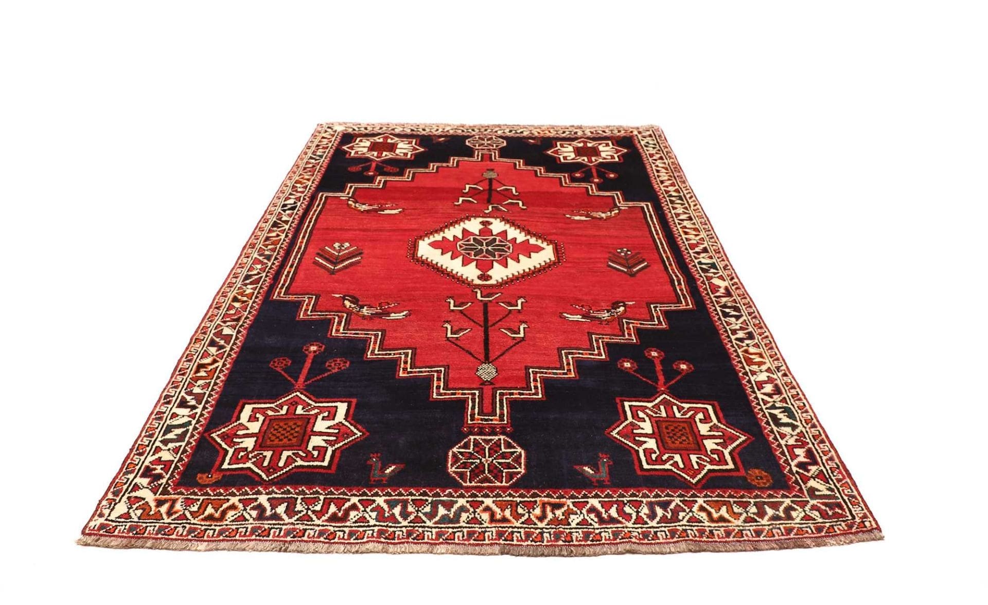 Handgeknüpfter Shiraz Perserteppich, 171 × 253 cm, Wolle