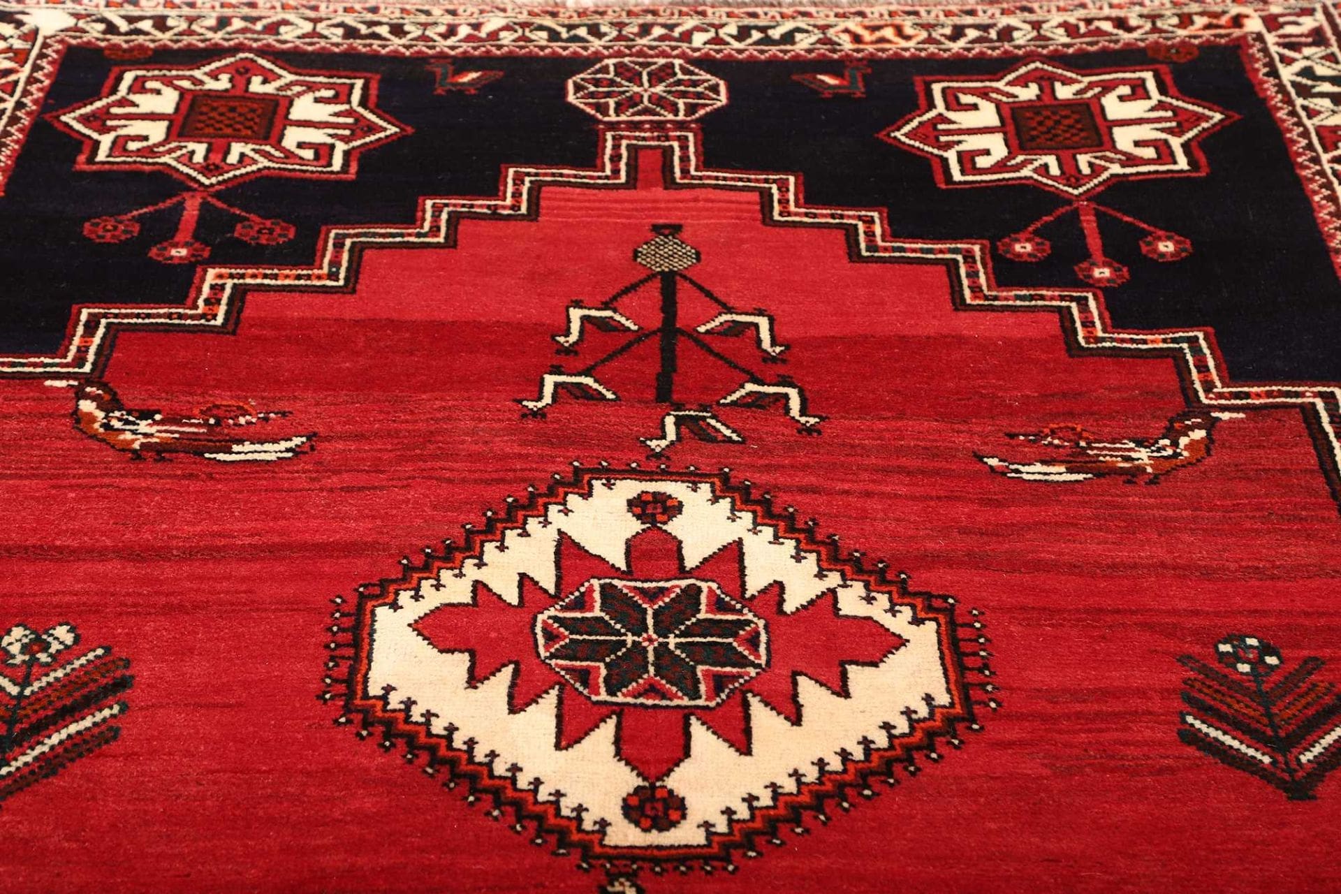 Handgeknüpfter Shiraz Perserteppich, 171 × 253 cm, Wolle