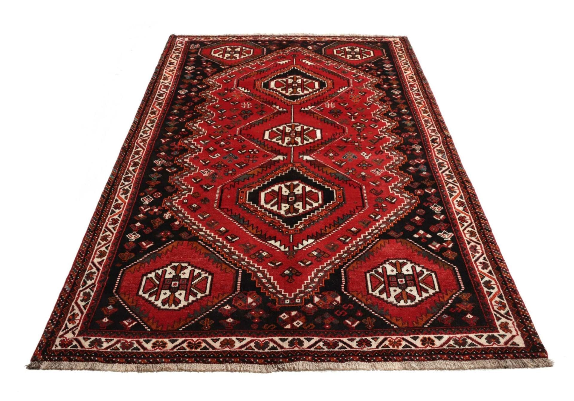 Handgeknüpfter Shiraz Perserteppich, 175 × 260 cm, Wolle