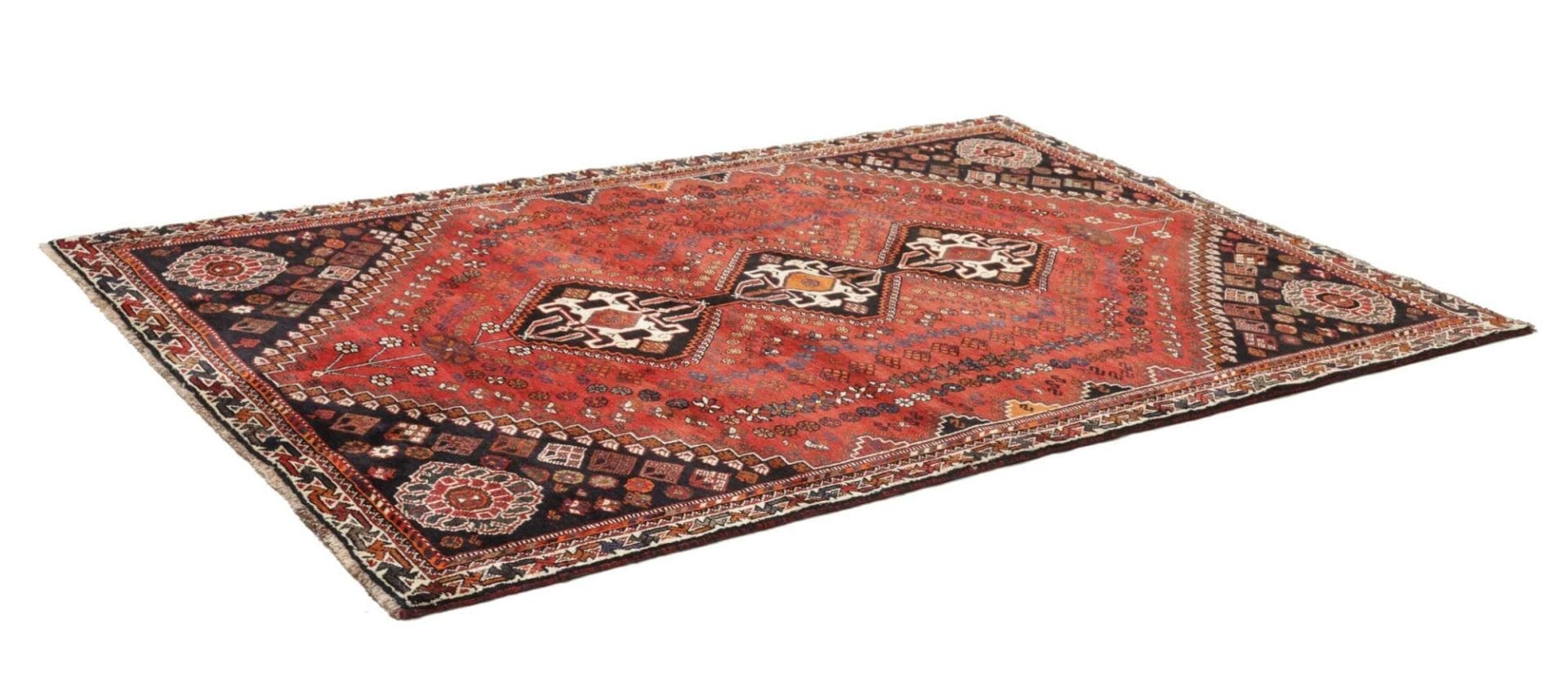 Shiraz Perserteppich 175 × 267 cm aus Wolle, handgeknüpft