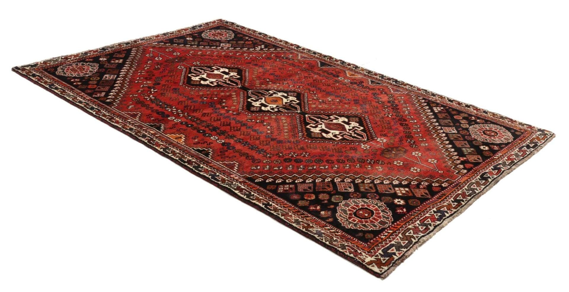 Shiraz Perserteppich 175 × 267 cm aus Wolle, handgeknüpft