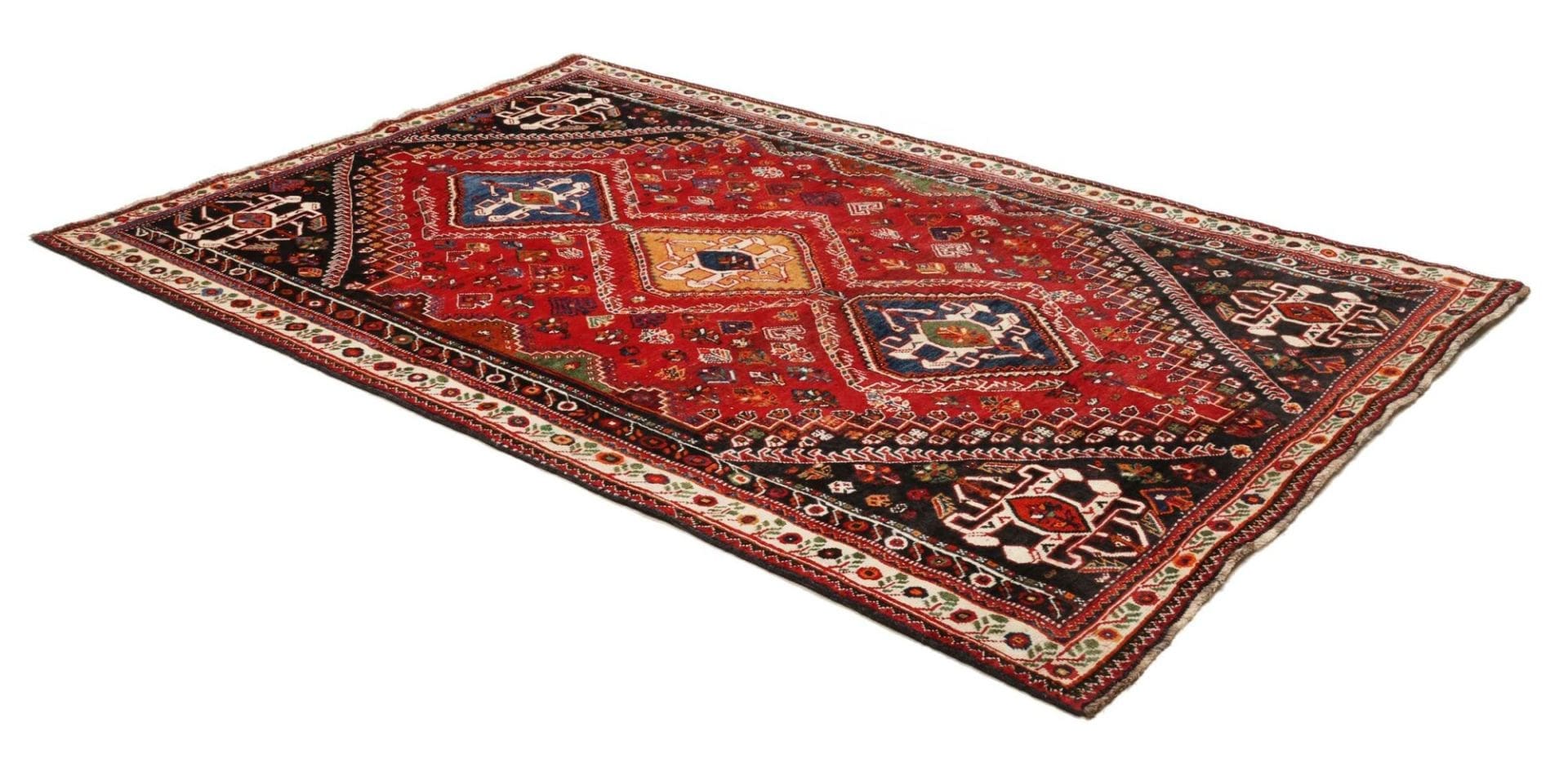 Qashqai Perserteppich aus Iran, 165 × 218 cm