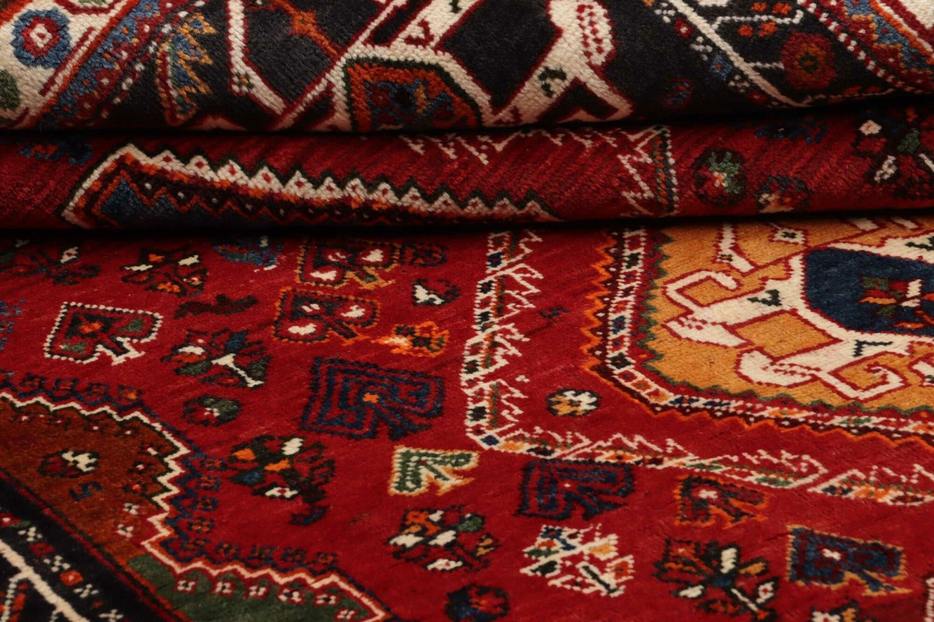 Qashqai Perserteppich aus Iran, 165 × 218 cm