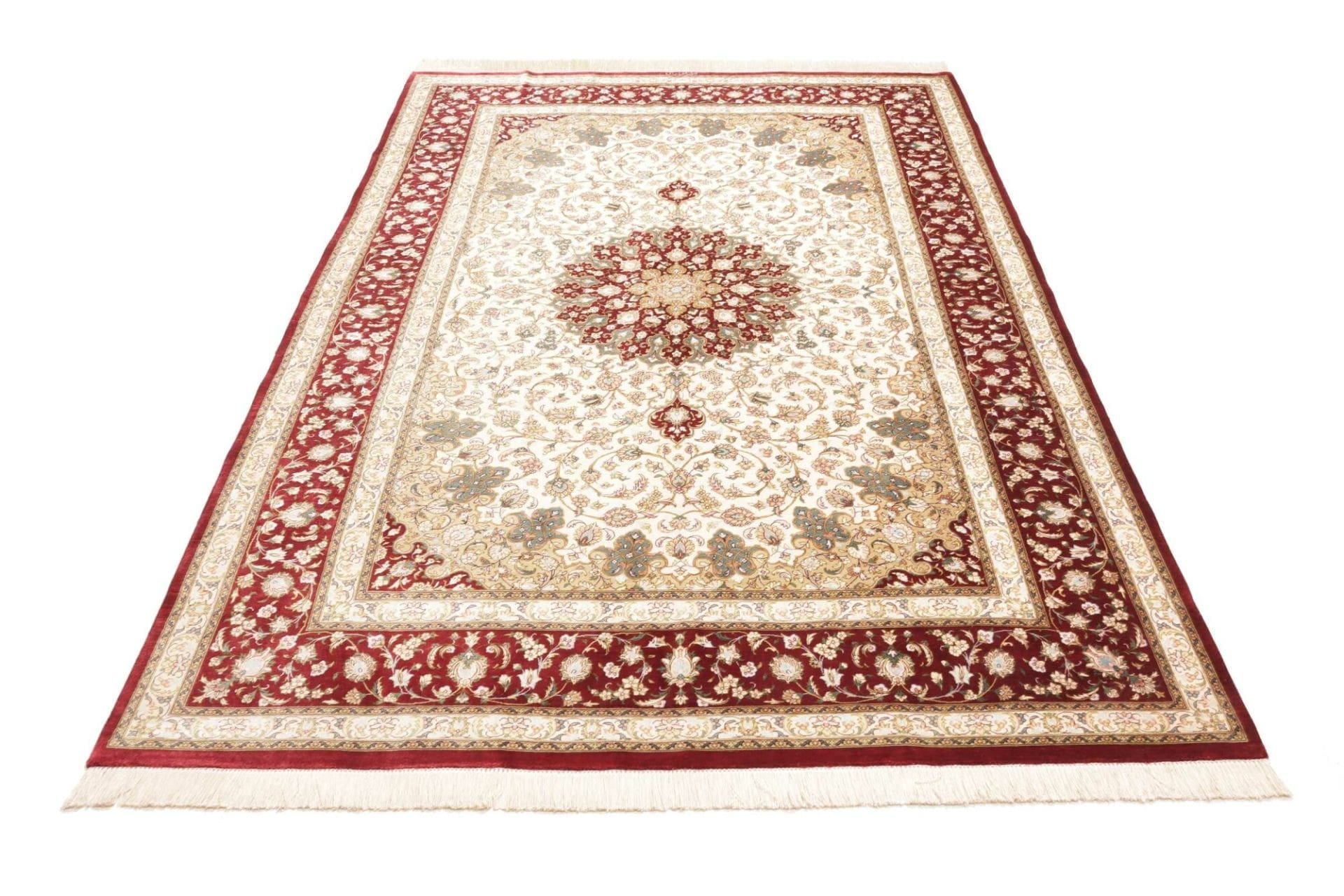 Ghom Perserteppich aus Iran, 157 × 233 cm