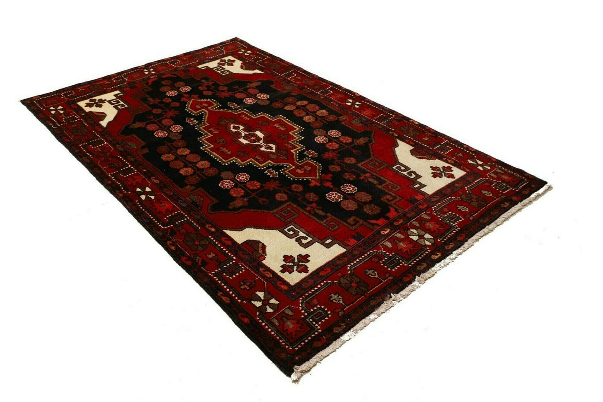 Handgeknüpfter Hamadan Perserteppich 144 × 224 cm