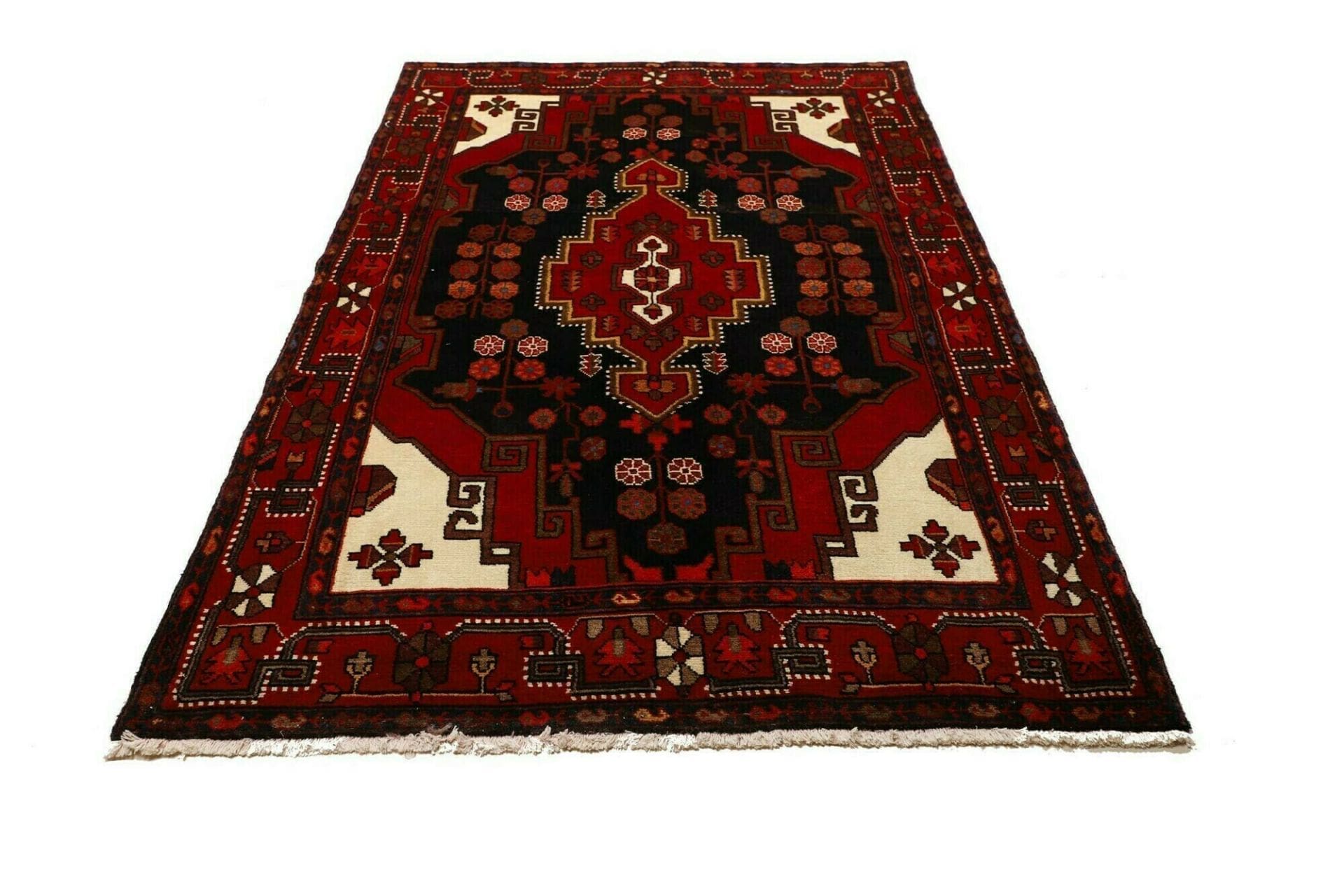 Handgeknüpfter Hamadan Perserteppich 144 × 224 cm