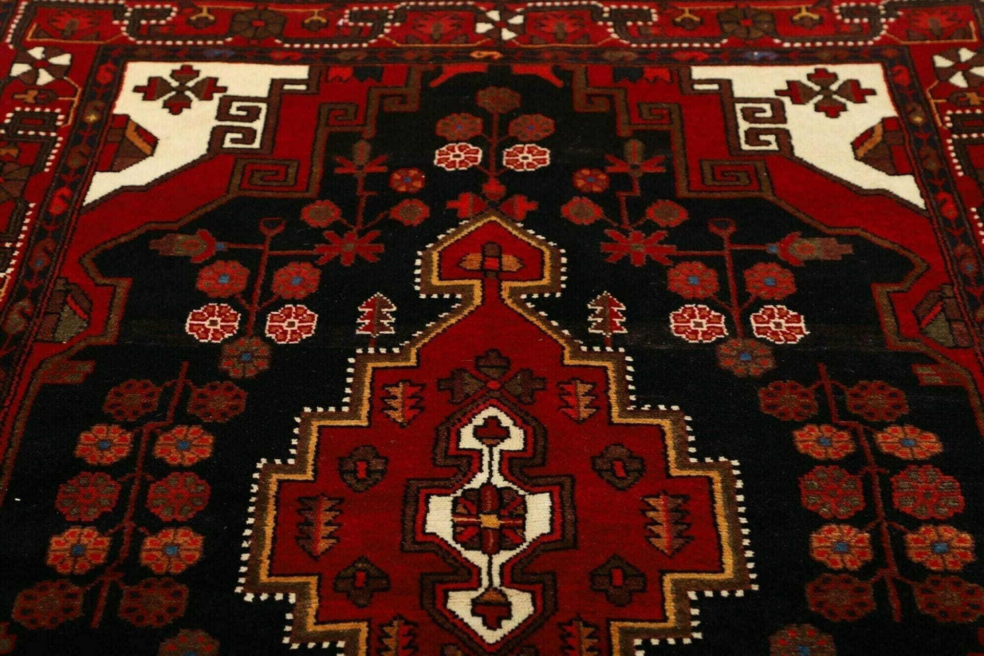 Handgeknüpfter Hamadan Perserteppich 144 × 224 cm