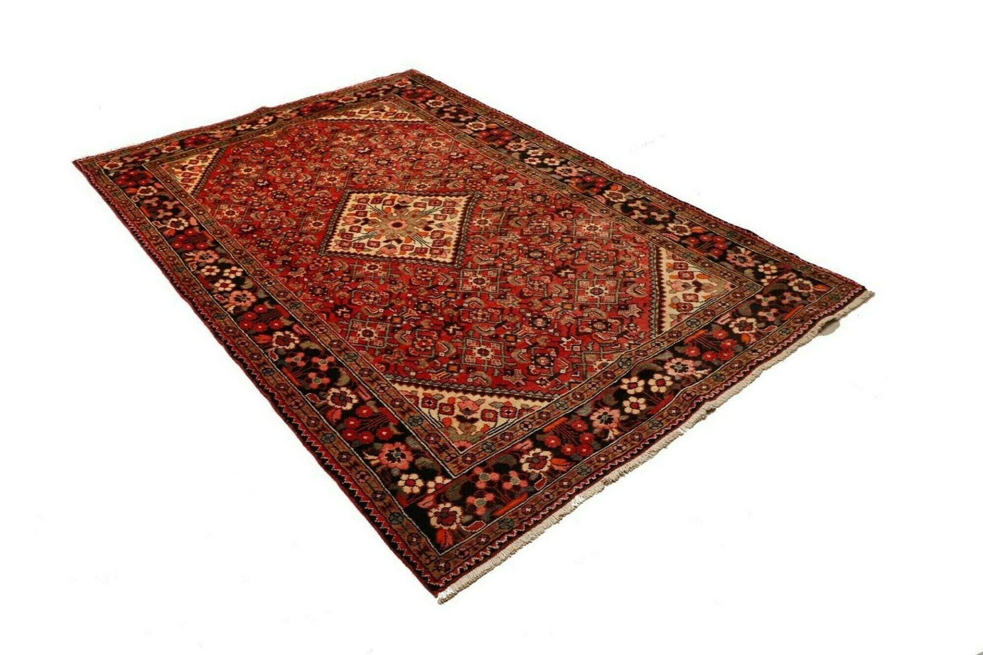 Handgeknüpfter Hamadan Herati Perserteppich, 153 × 228 cm, Wolle