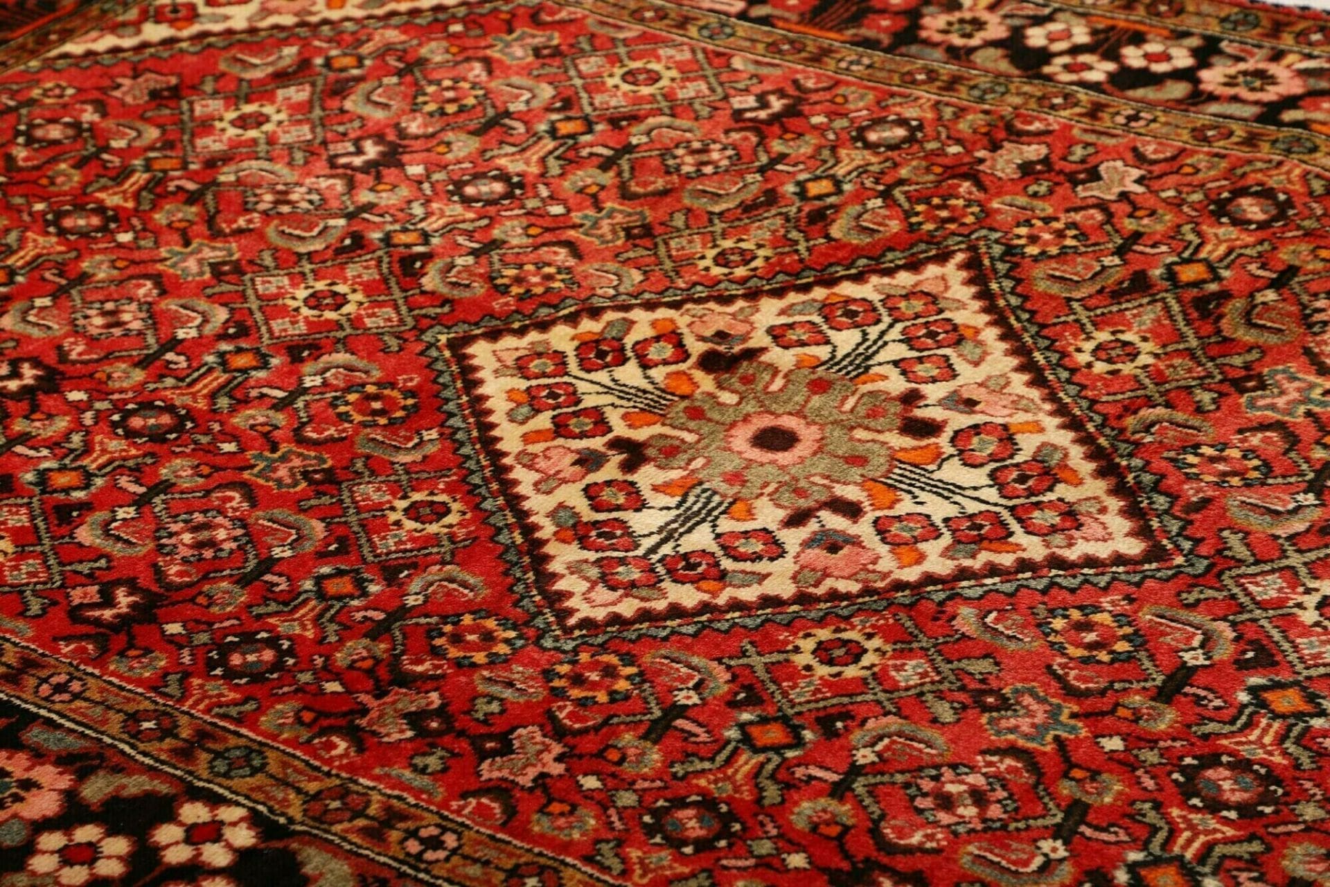 Handgeknüpfter Hamadan Herati Perserteppich, 153 × 228 cm, Wolle