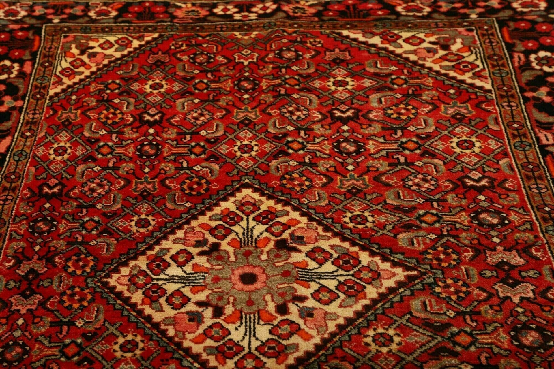 Handgeknüpfter Hamadan Herati Perserteppich, 153 × 228 cm, Wolle