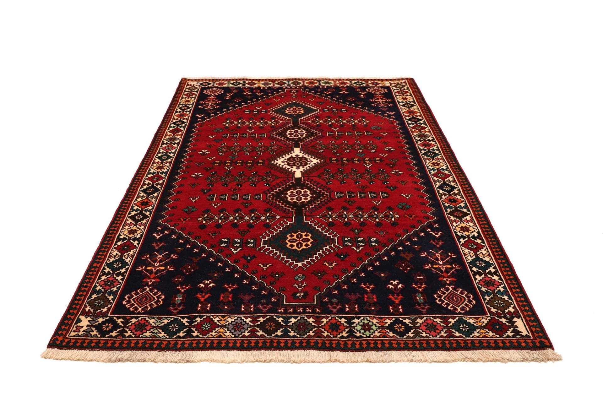 Handgeknüpfter Shiraz Perserteppich, 161 × 237 cm, Wolle
