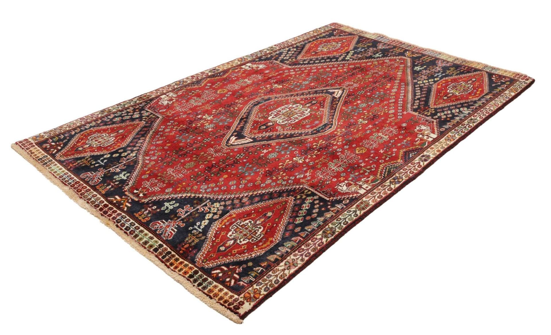 Handgeknüpfter Qashqai Perserteppich, 166 × 260 cm, Wolle