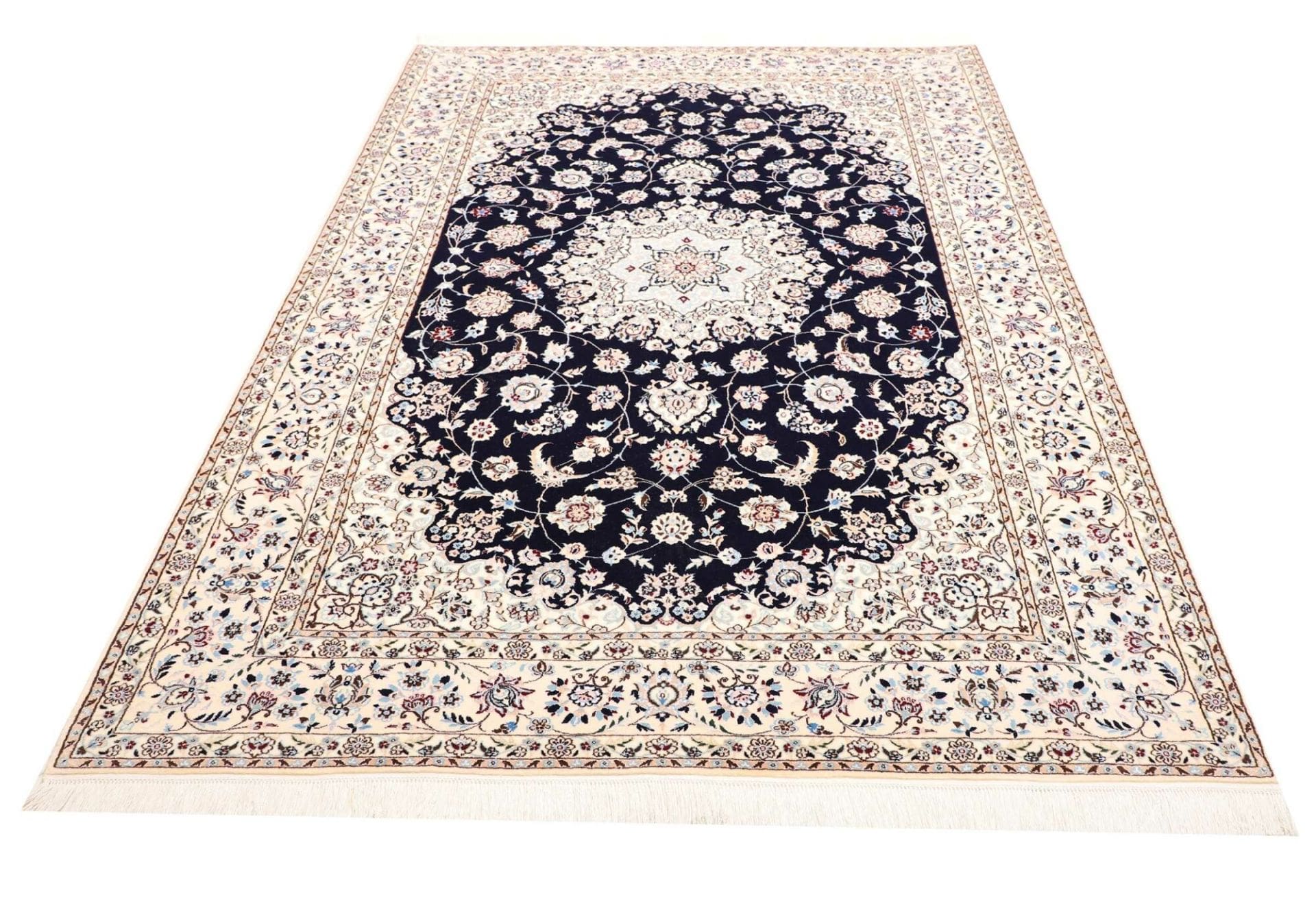 Handgeknüpfter Nain Perserteppich, 161 × 233 cm, Wolle