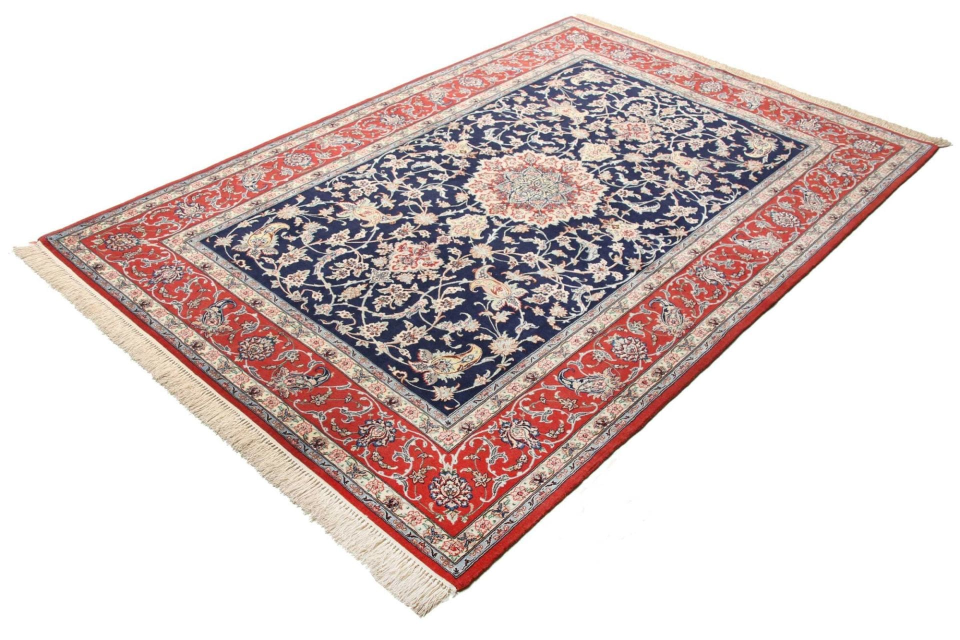 Isfahan Perserteppich aus Iran, 160 × 232 cm