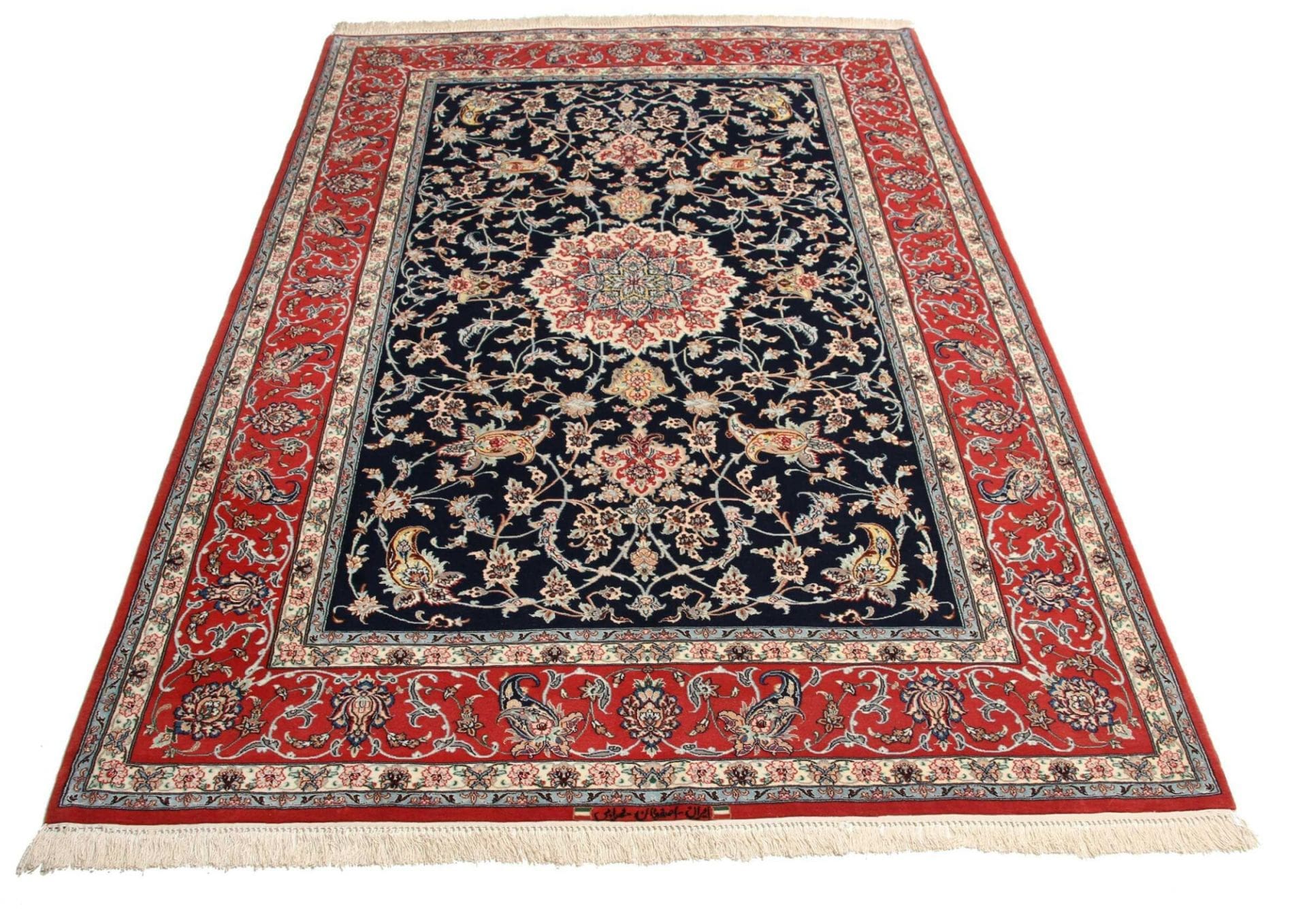 Isfahan Perserteppich aus Iran, 160 × 232 cm
