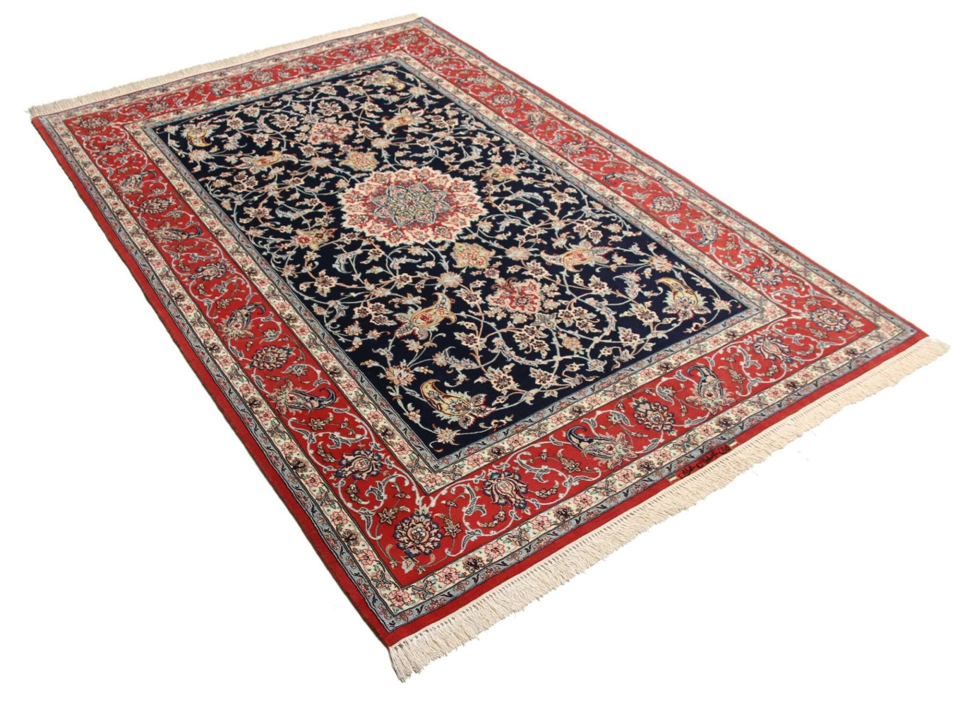Isfahan Perserteppich aus Iran, 160 × 232 cm