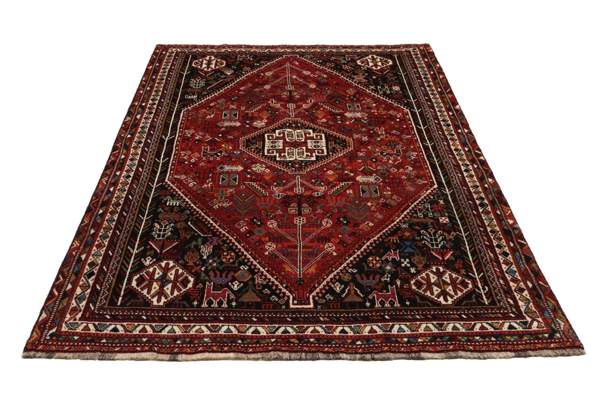 Shiraz Perserteppich 177 × 274 cm aus Wolle, handgeknüpft