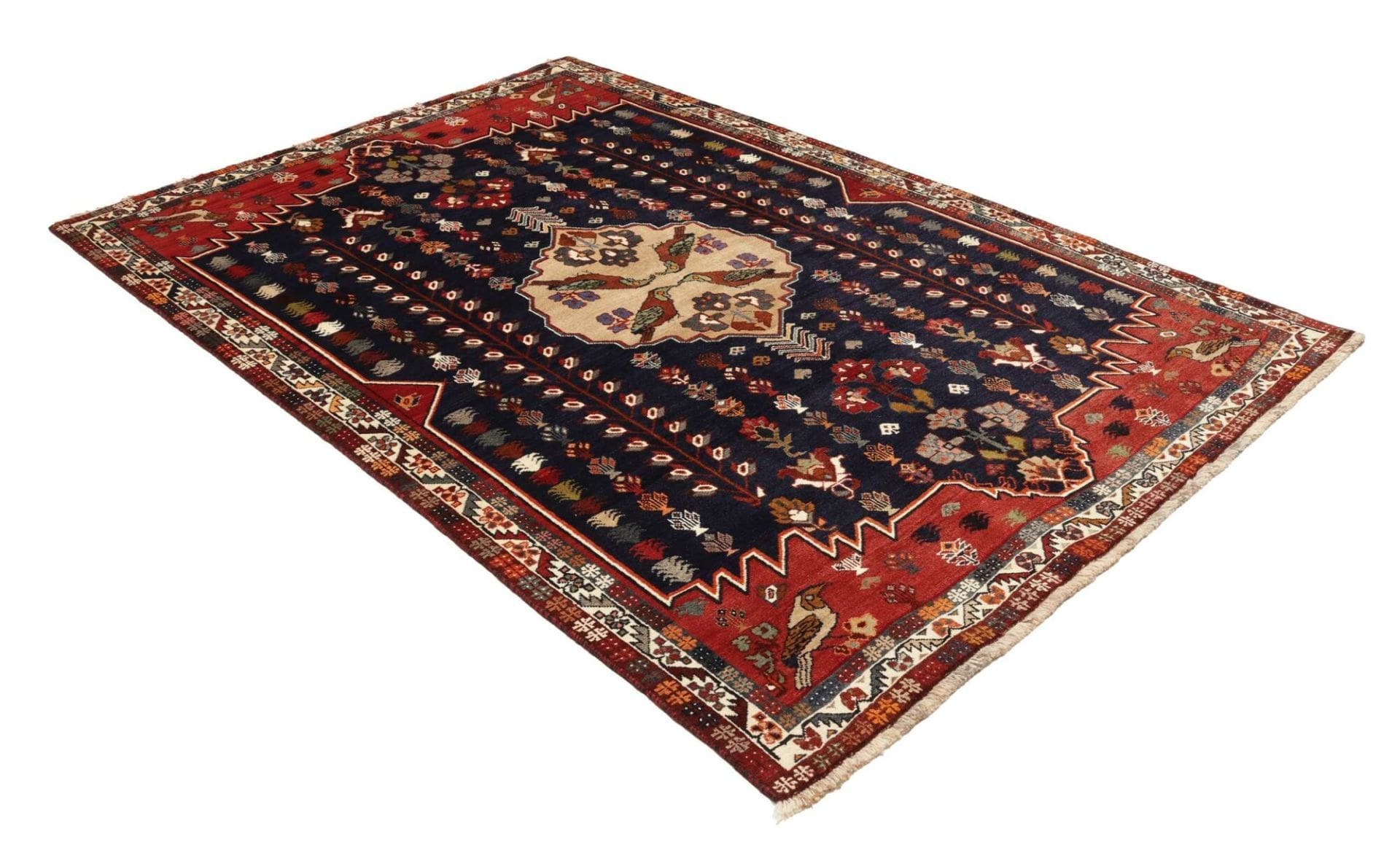 Handgeknüpfter Qashqai Perserteppich, 170 × 252 cm, Wolle