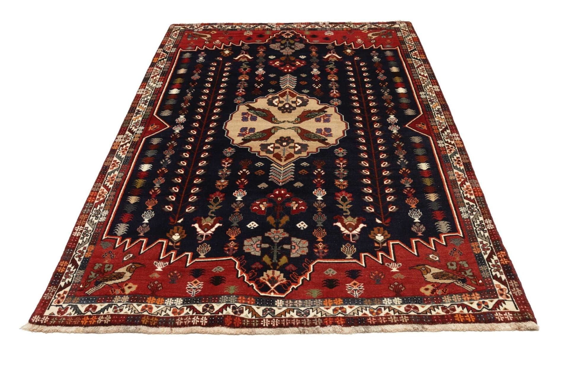 Handgeknüpfter Qashqai Perserteppich, 170 × 252 cm, Wolle