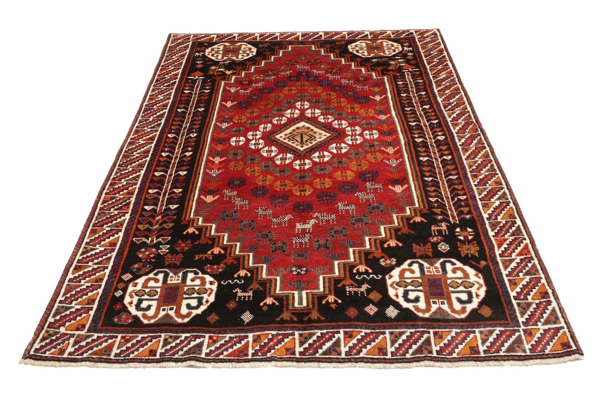 Shiraz Perserteppich 173 × 255 cm aus Wolle, handgeknüpft