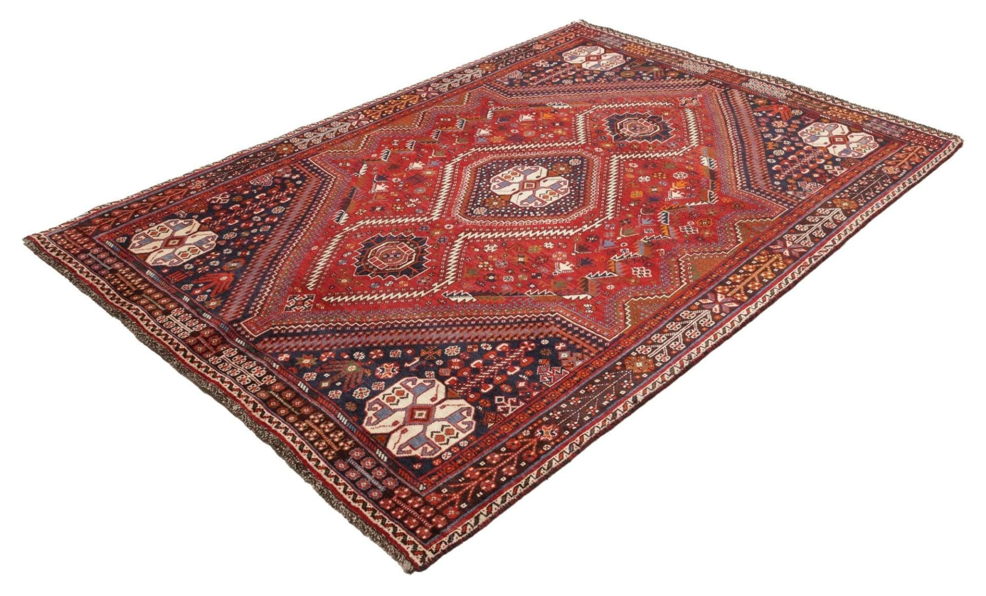 Shiraz Perserteppich 166 × 225 cm aus Wolle, handgeknüpft