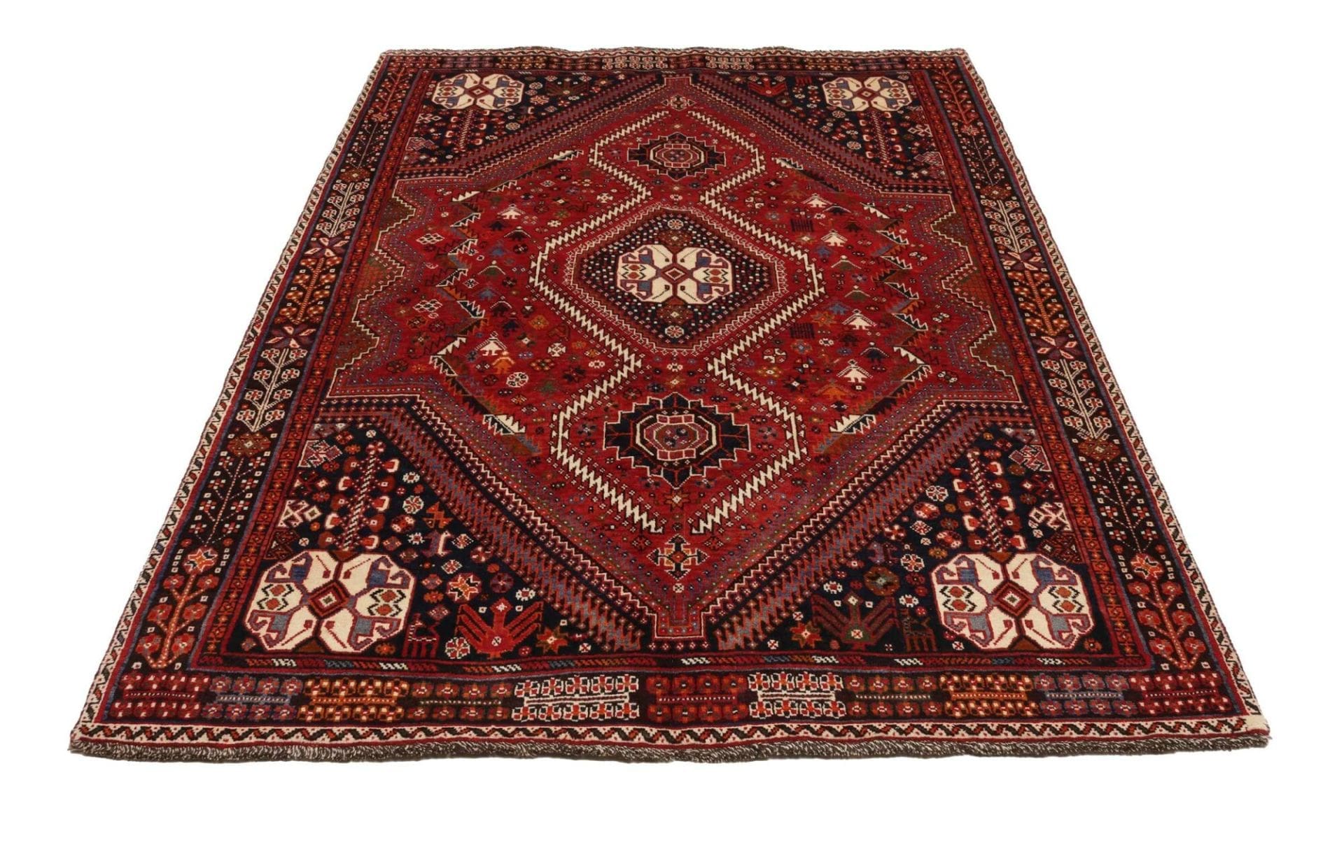 Shiraz Perserteppich 166 × 225 cm aus Wolle, handgeknüpft