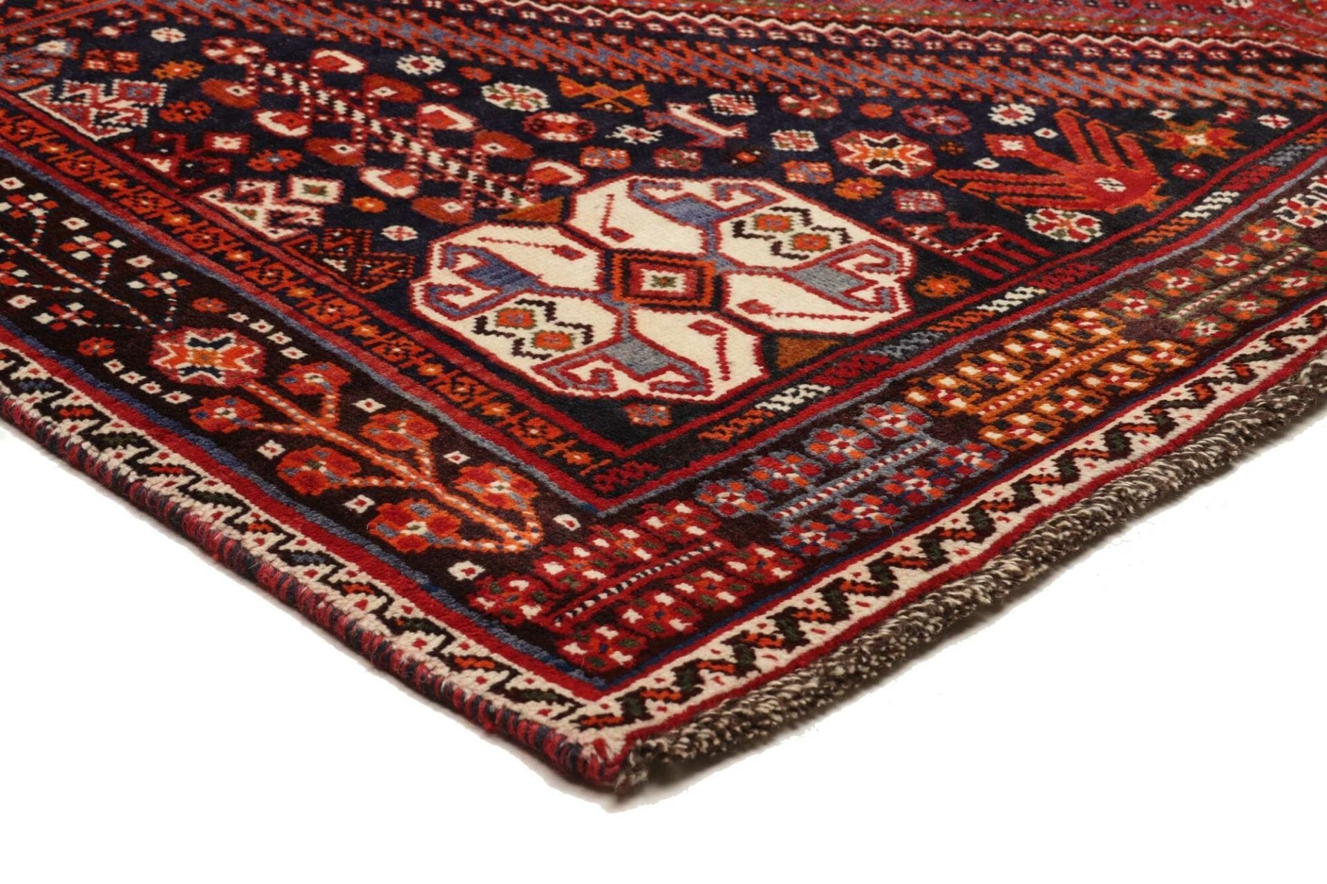 Shiraz Perserteppich 166 × 225 cm aus Wolle, handgeknüpft