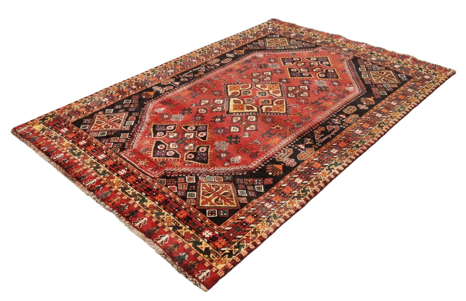Handgeknüpfter Shiraz Perserteppich 168 × 245 cm