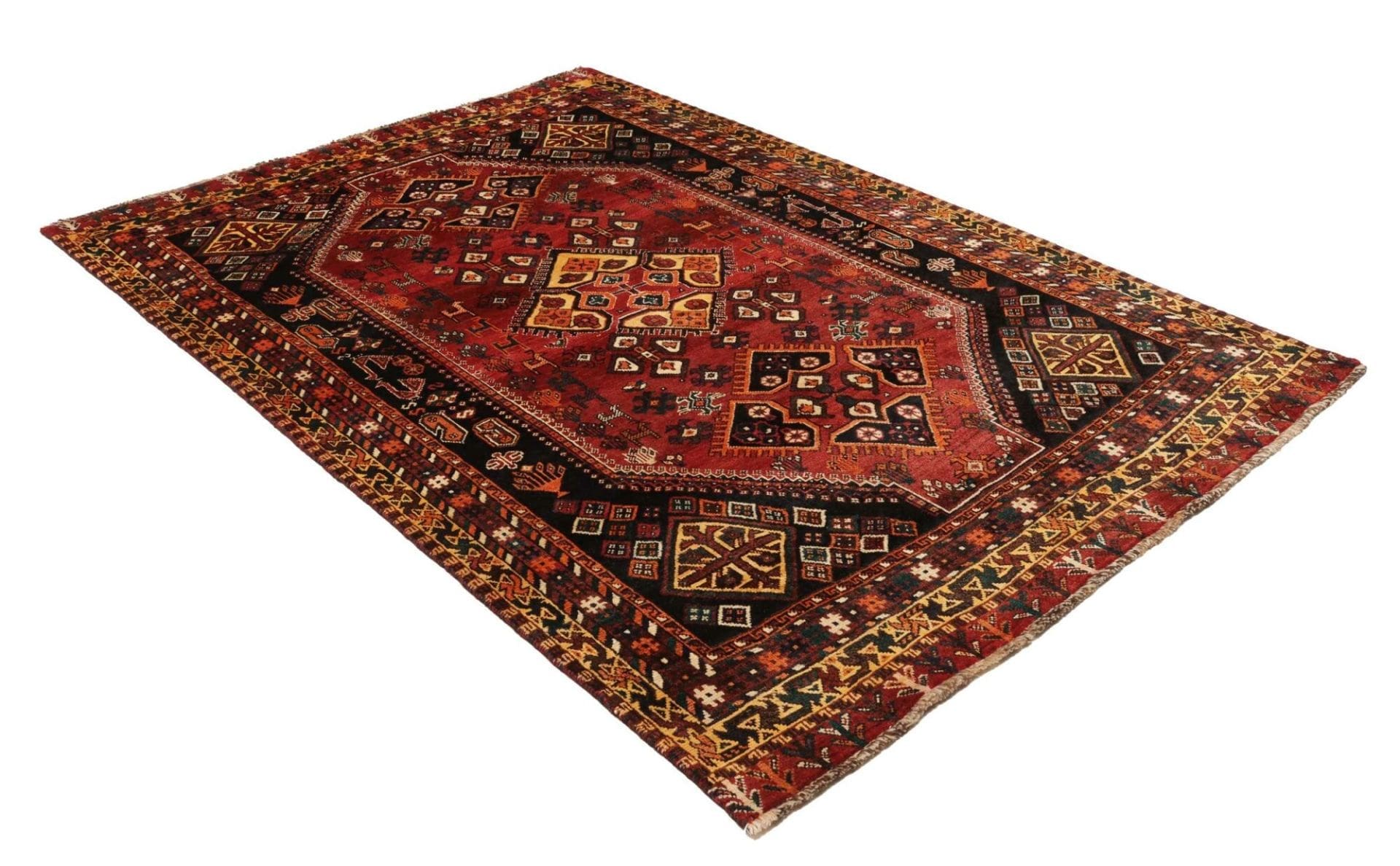 Handgeknüpfter Shiraz Perserteppich 168 × 245 cm