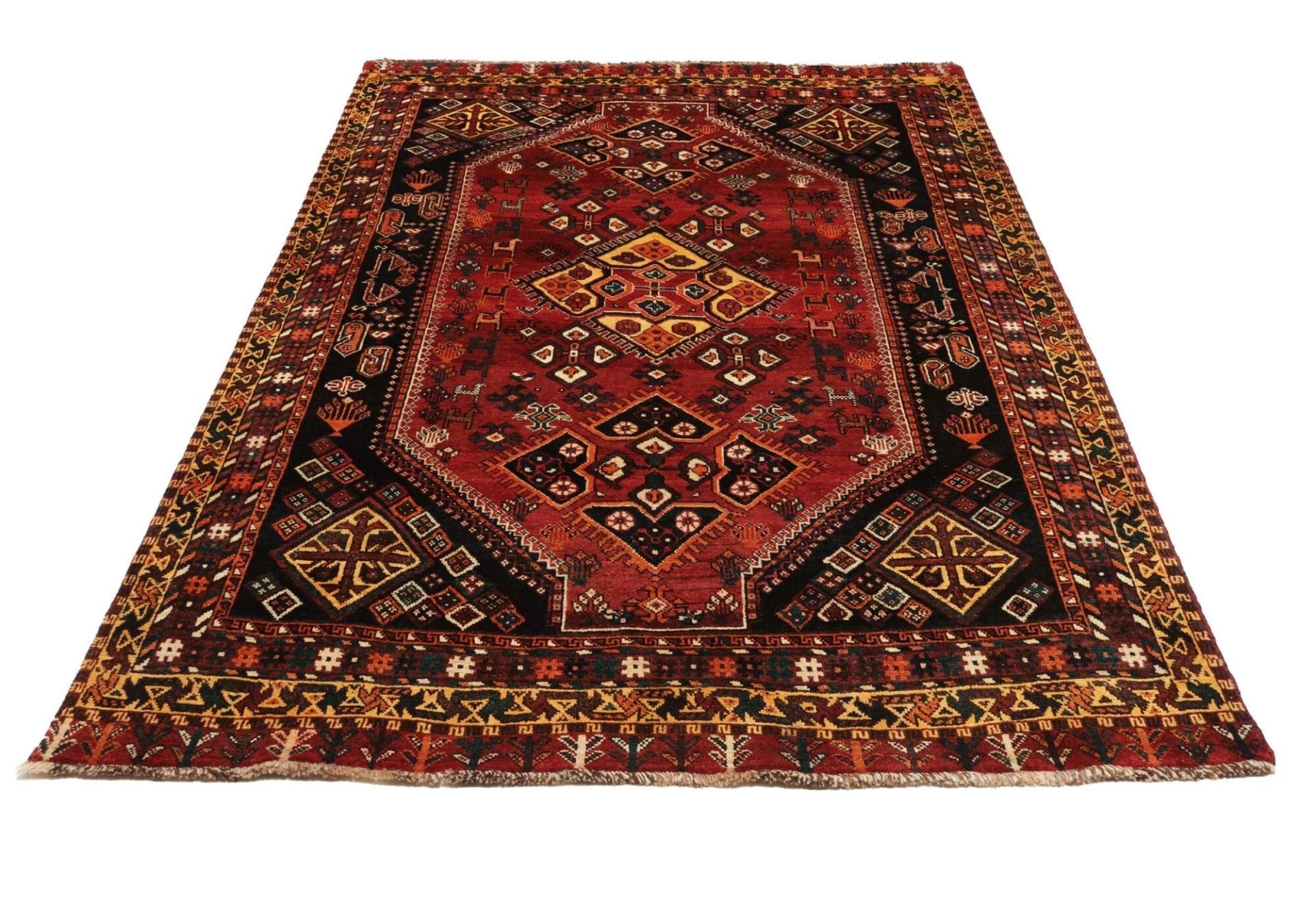 Handgeknüpfter Shiraz Perserteppich 168 × 245 cm