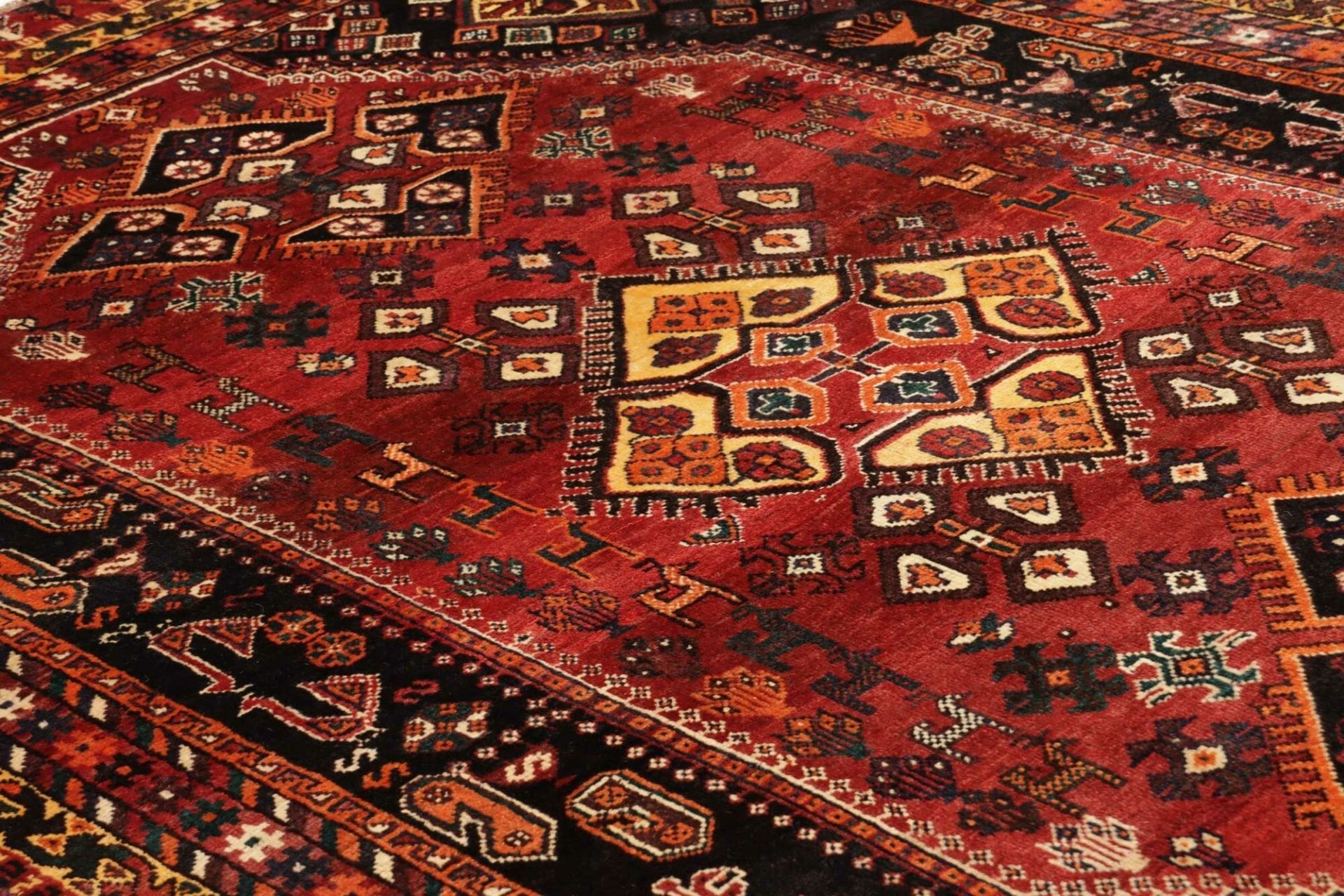 Handgeknüpfter Shiraz Perserteppich 168 × 245 cm