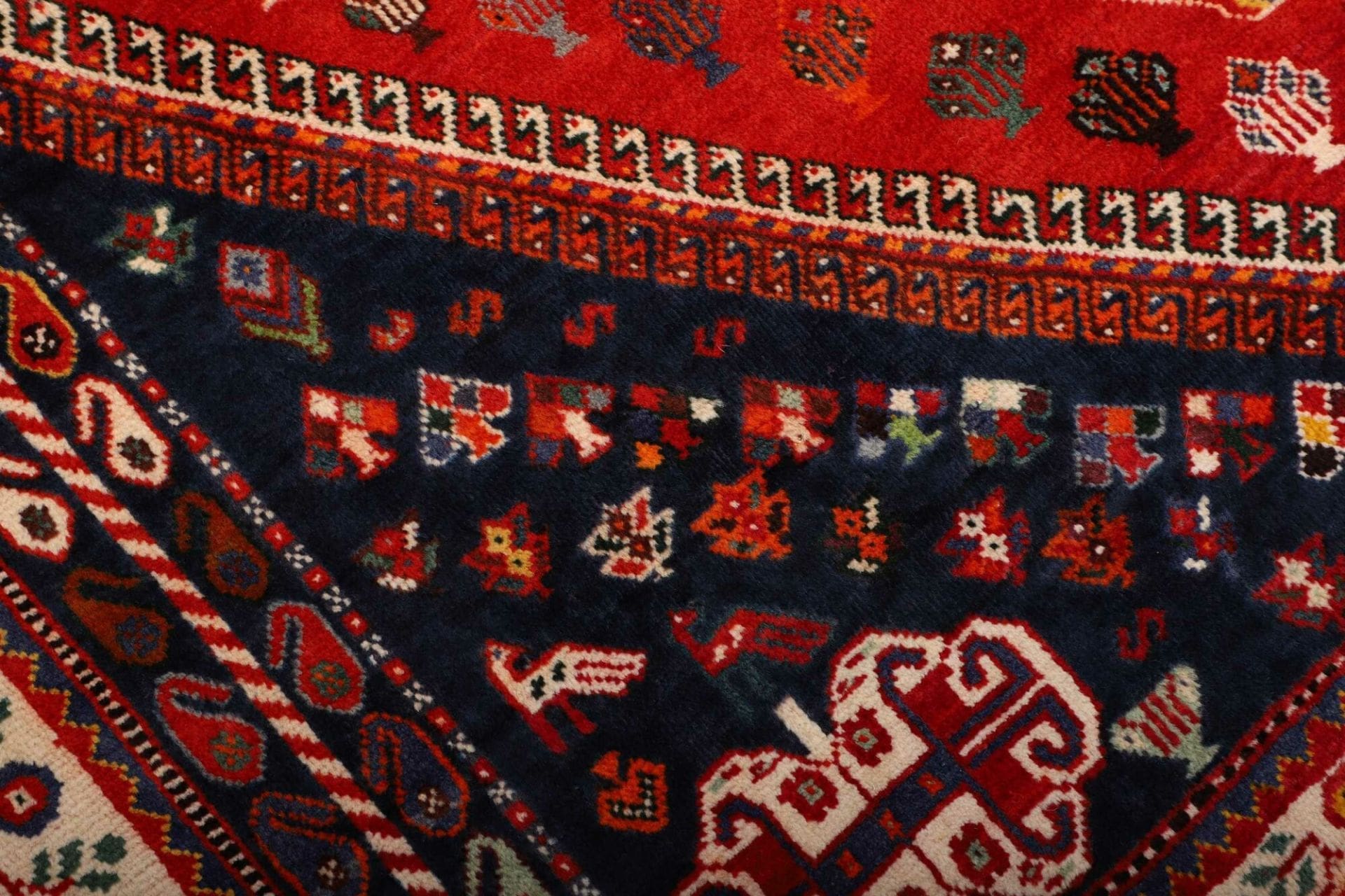 Handgeknüpfter Shiraz Perserteppich, 173 × 262 cm, Wolle