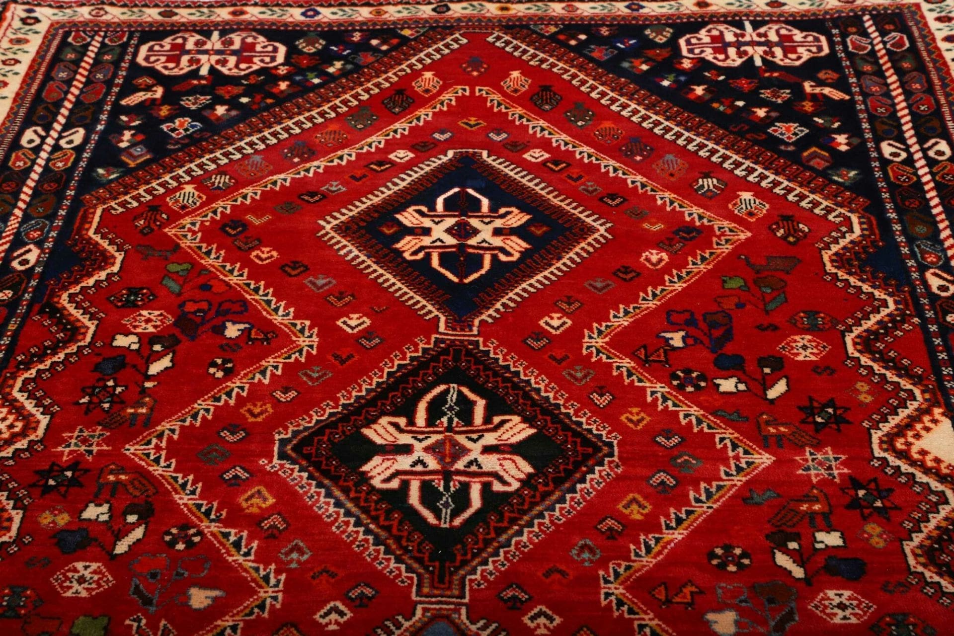 Handgeknüpfter Shiraz Perserteppich, 173 × 262 cm, Wolle
