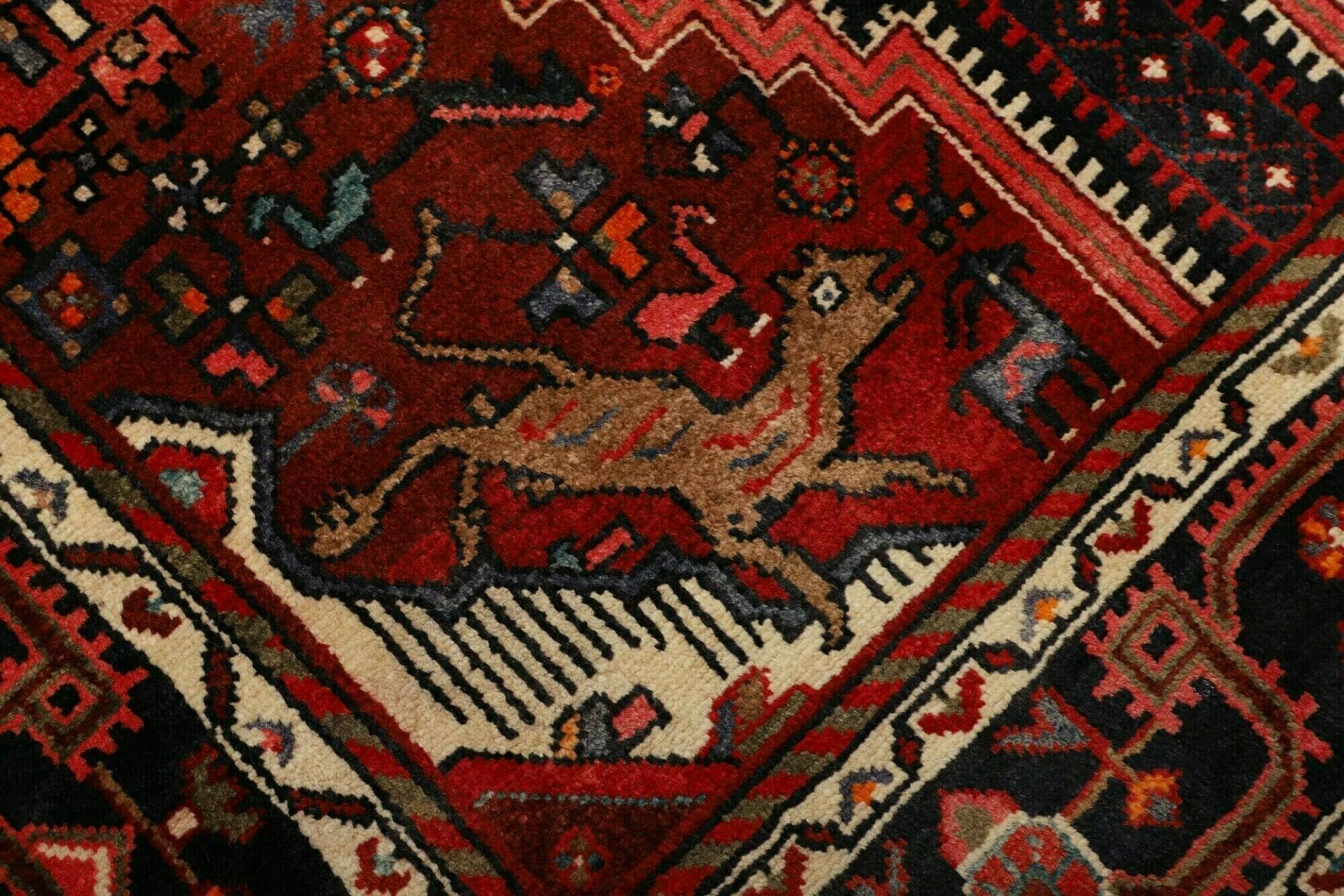 Handgeknüpfter Hamadan Perserteppich, 143 × 220 cm, Wolle