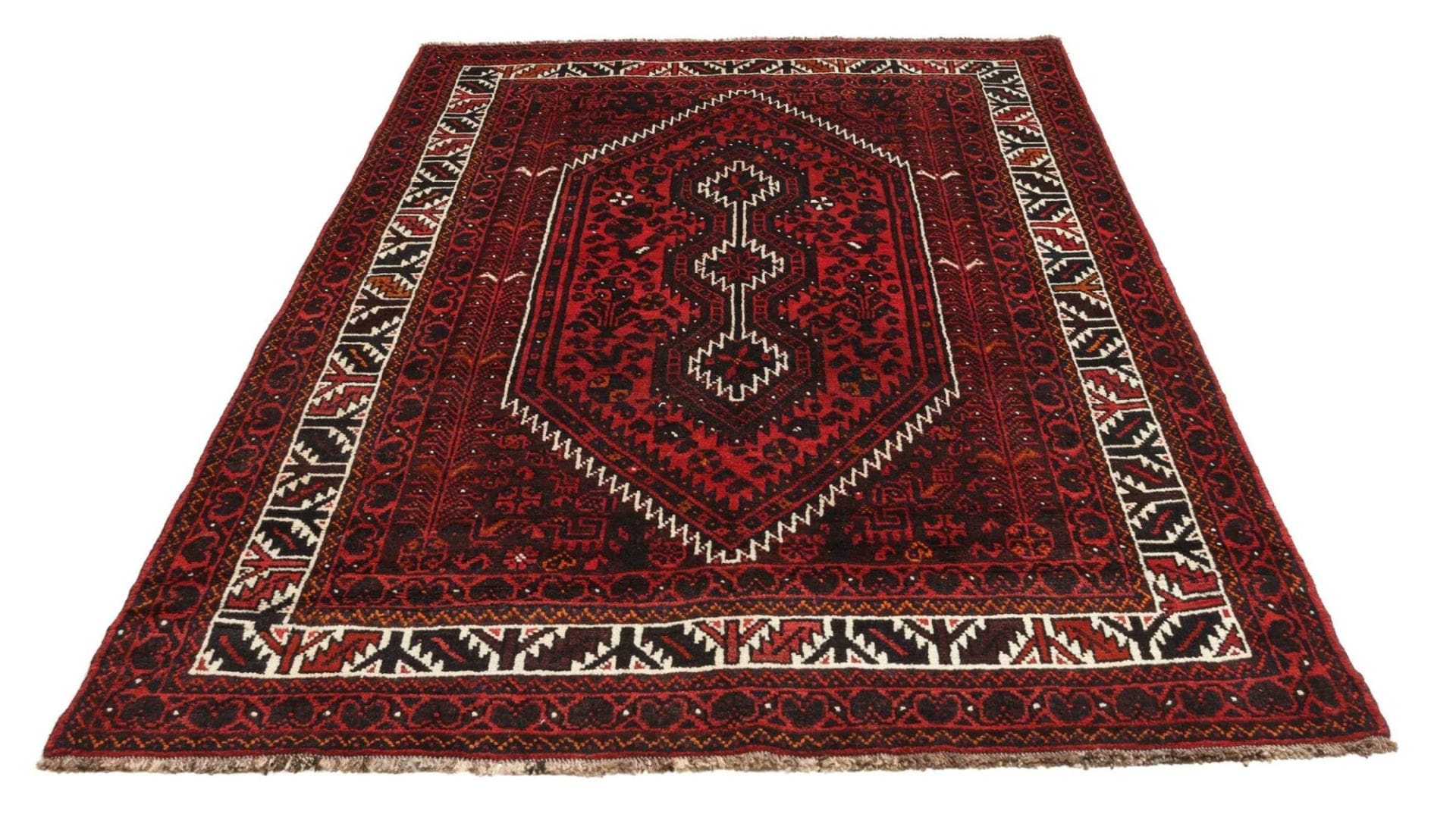 Handgeknüpfter Shiraz Perserteppich, 173 × 240 cm, Wolle