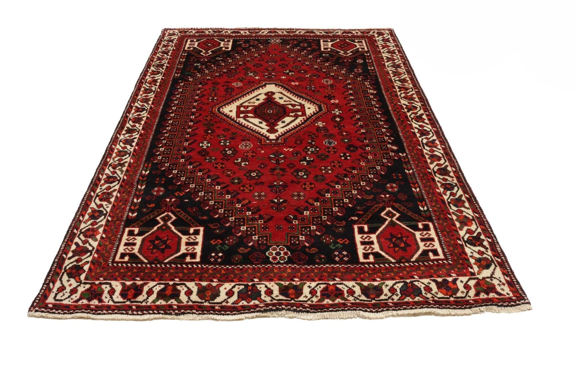 Handgeknüpfter Shiraz Perserteppich, 163 × 250 cm, Wolle