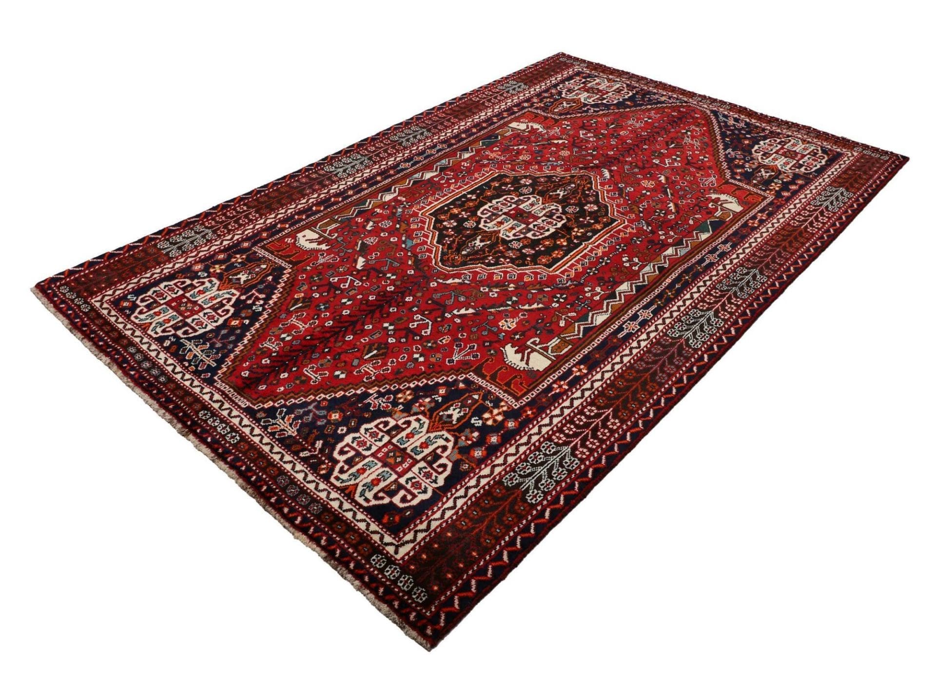Shiraz Perserteppich 163 × 250 cm aus Wolle, handgeknüpft