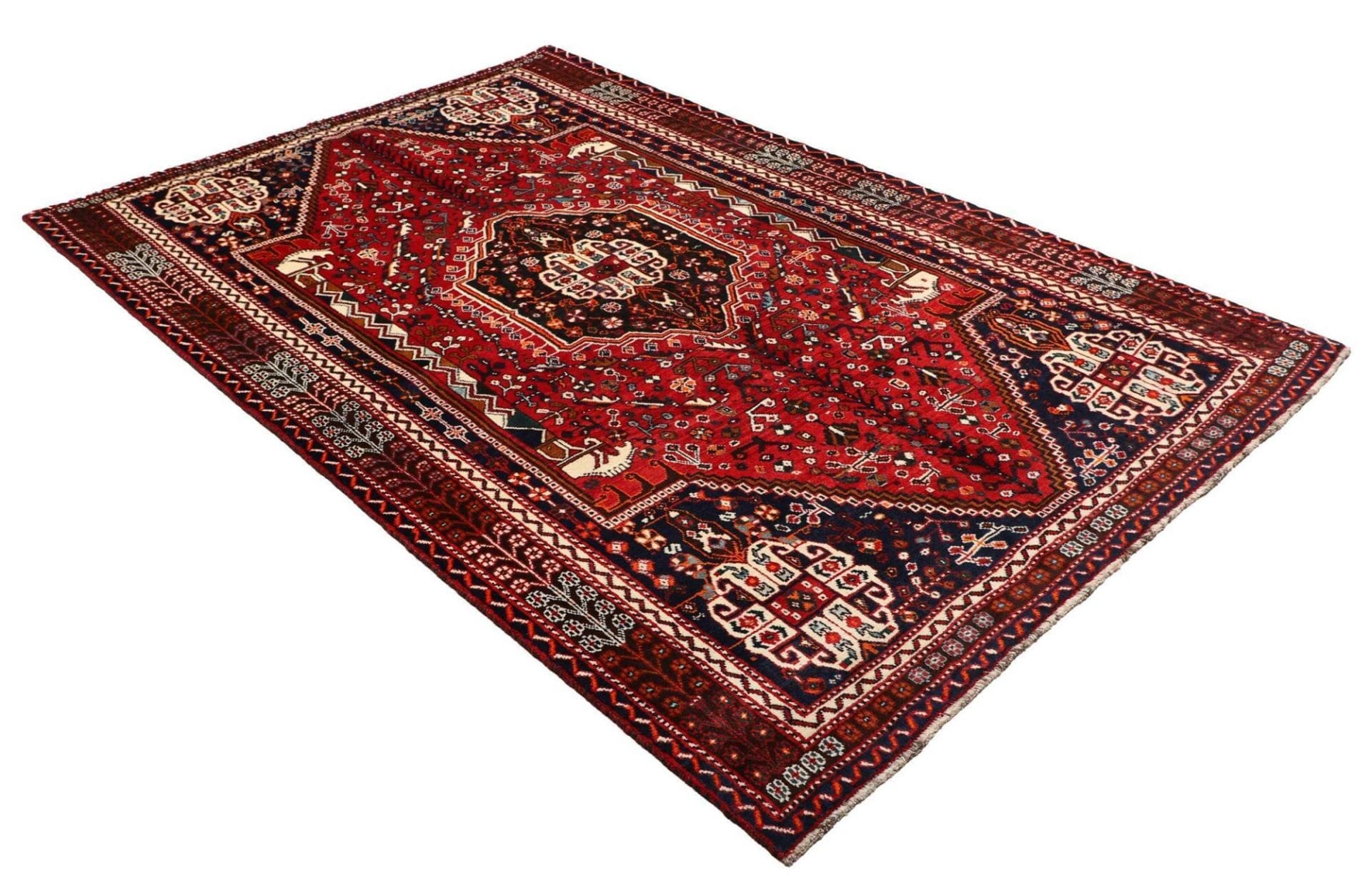 Shiraz Perserteppich 163 × 250 cm aus Wolle, handgeknüpft