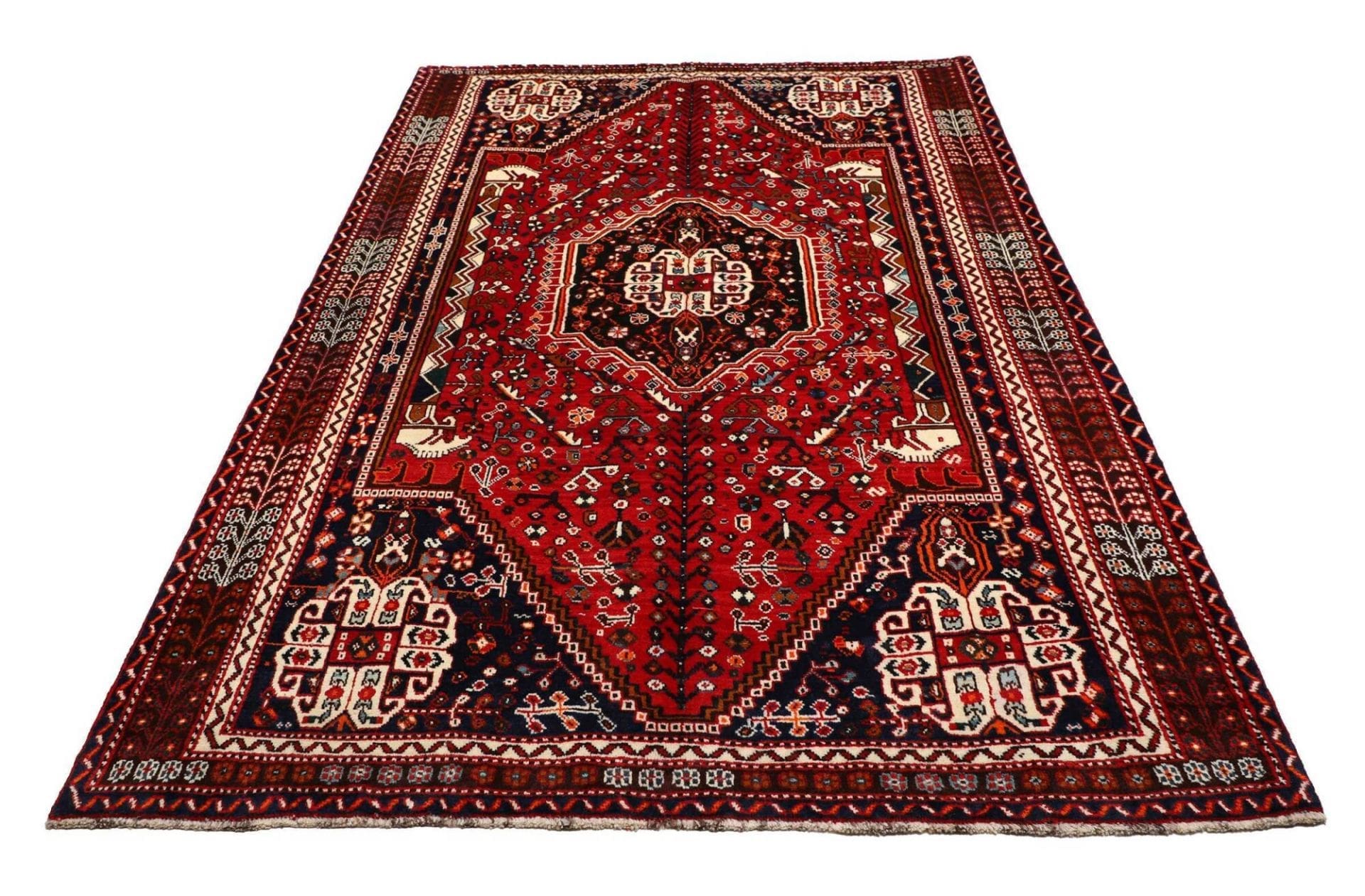 Shiraz Perserteppich 163 × 250 cm aus Wolle, handgeknüpft