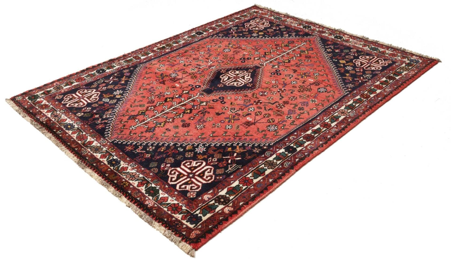 Handgeknüpfter Qashqai Perserteppich 165 × 218 cm