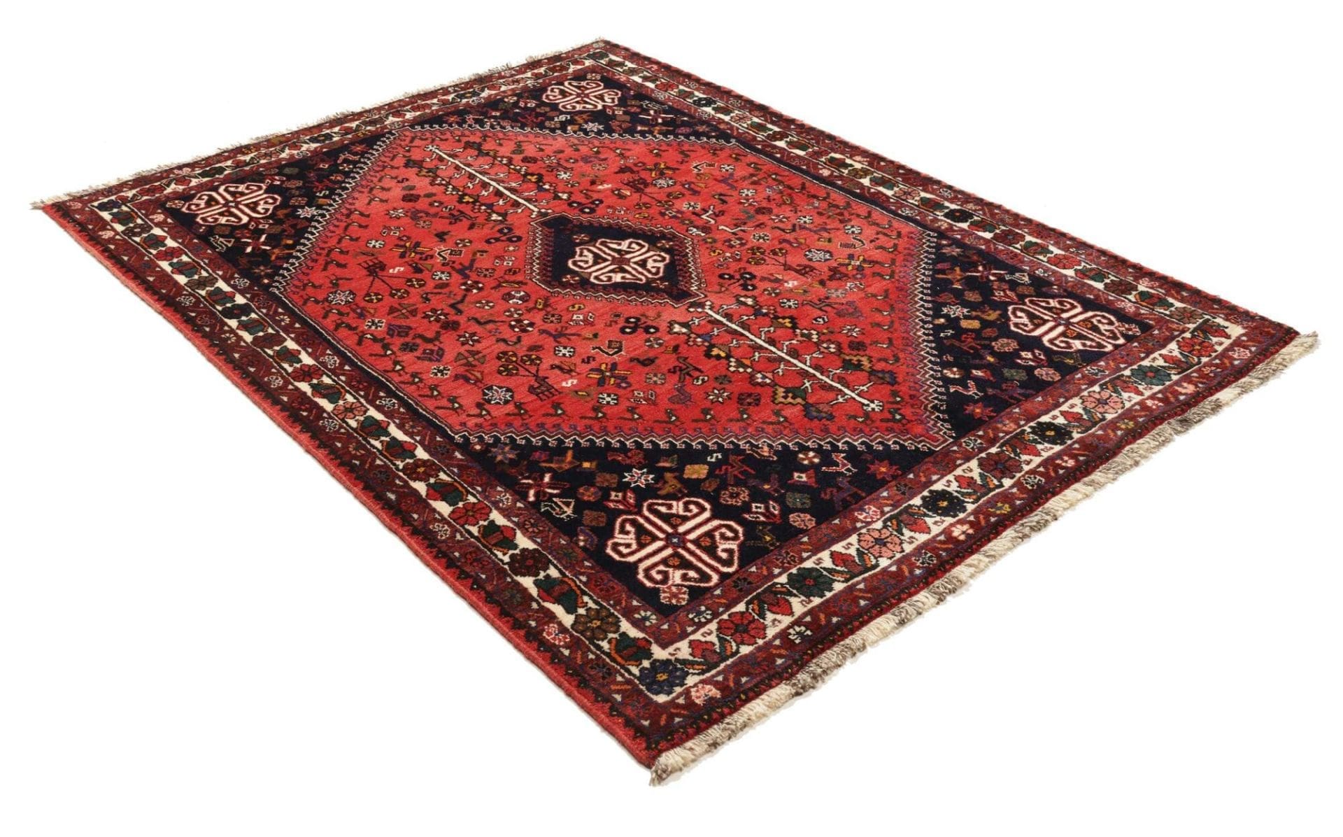 Handgeknüpfter Qashqai Perserteppich 165 × 218 cm