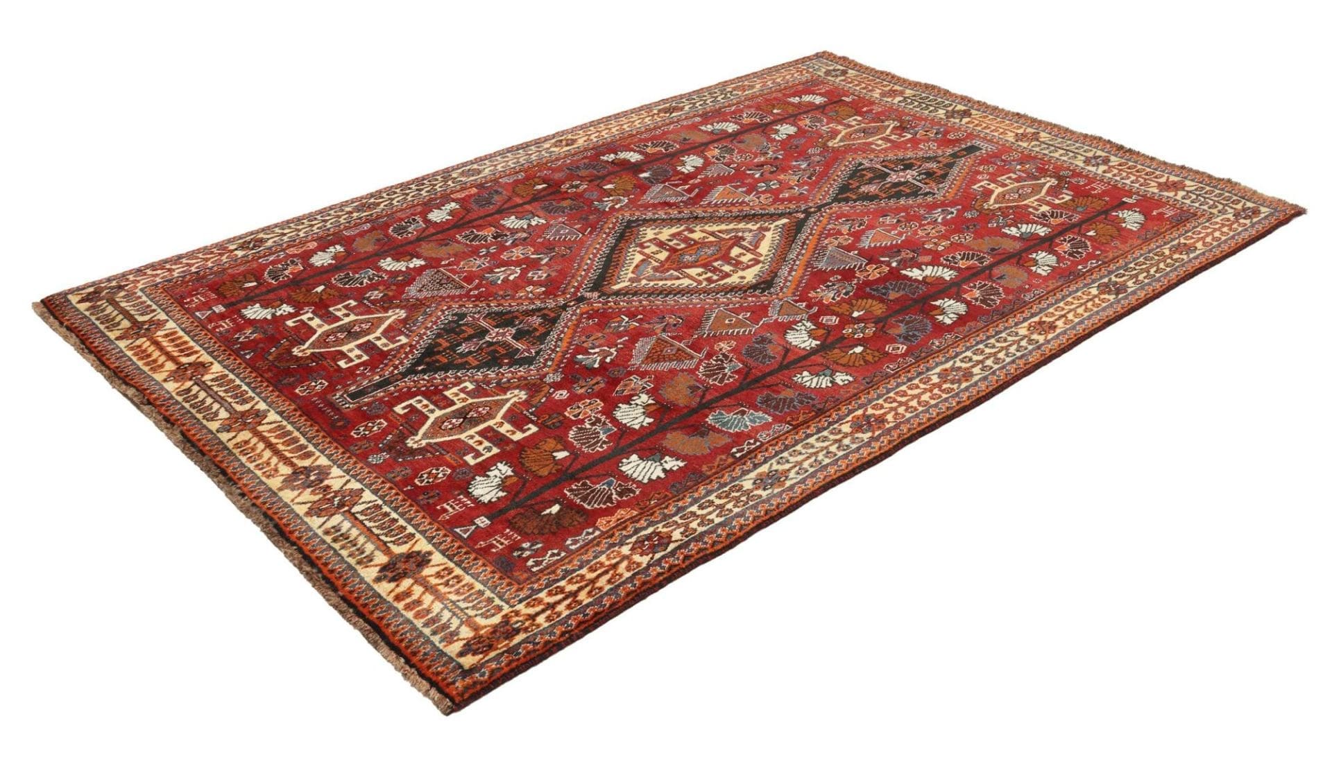 Qashqai Perserteppich 163 × 240 cm aus Wolle, handgeknüpft