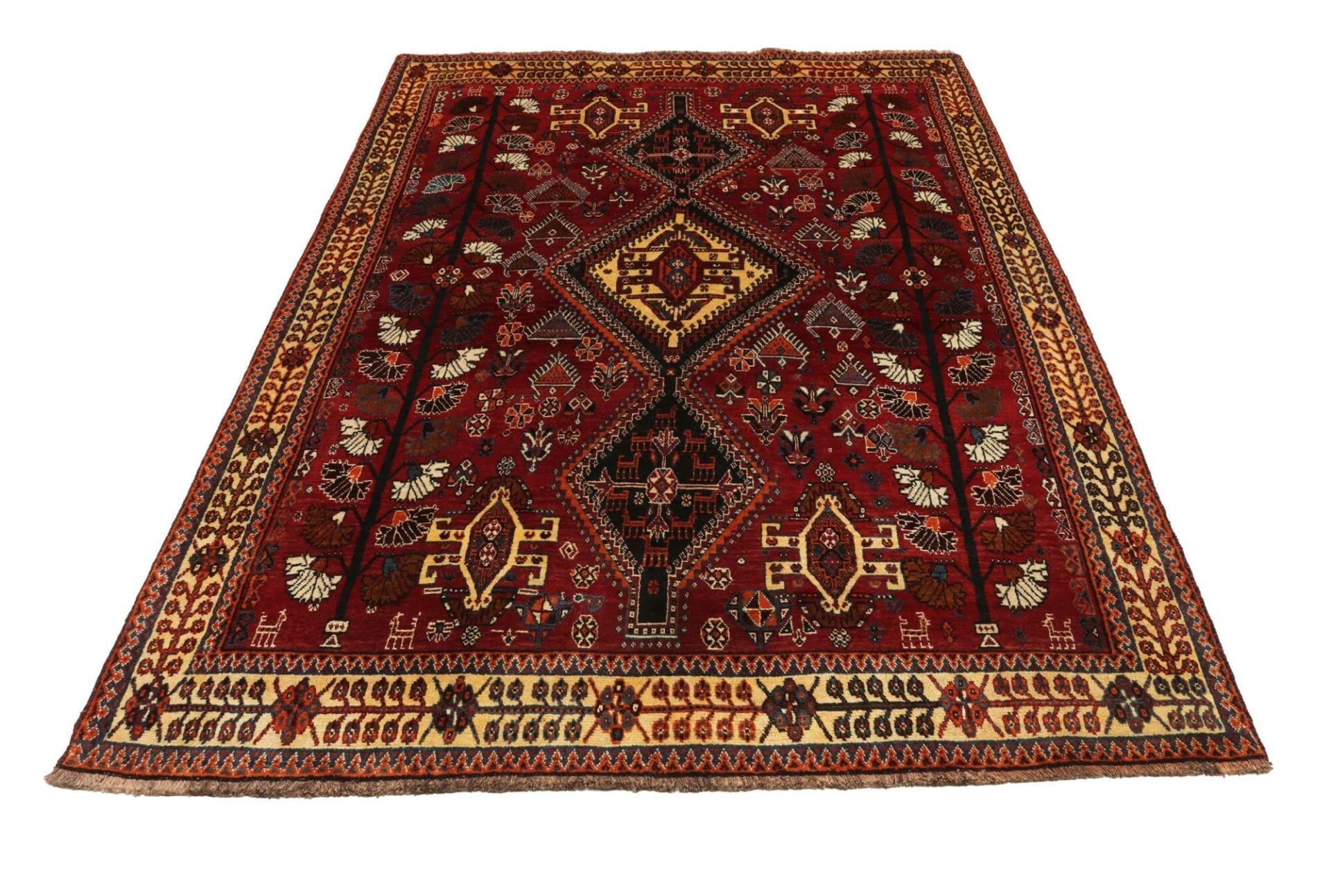 Qashqai Perserteppich 163 × 240 cm aus Wolle, handgeknüpft