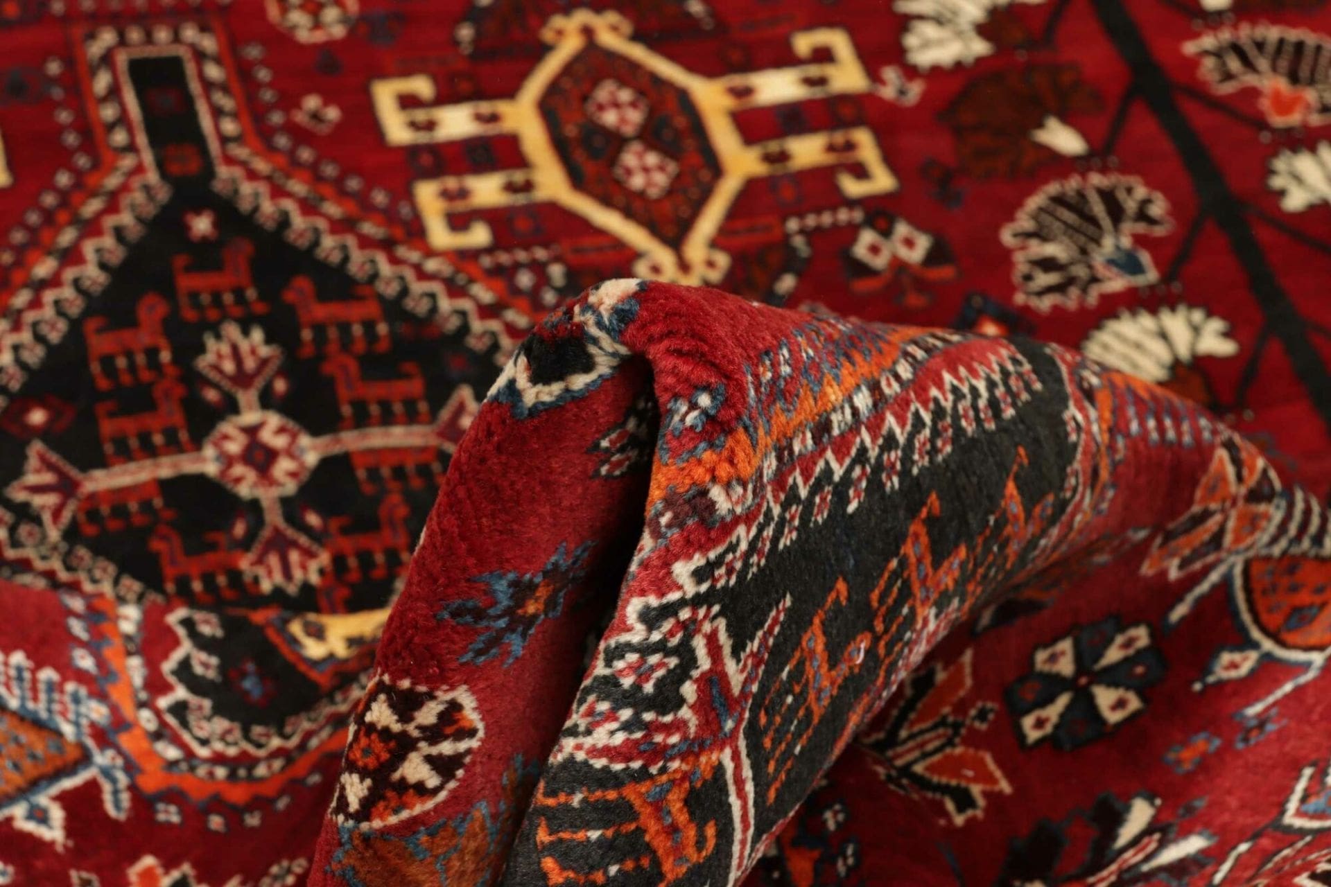 Qashqai Perserteppich 163 × 240 cm aus Wolle, handgeknüpft